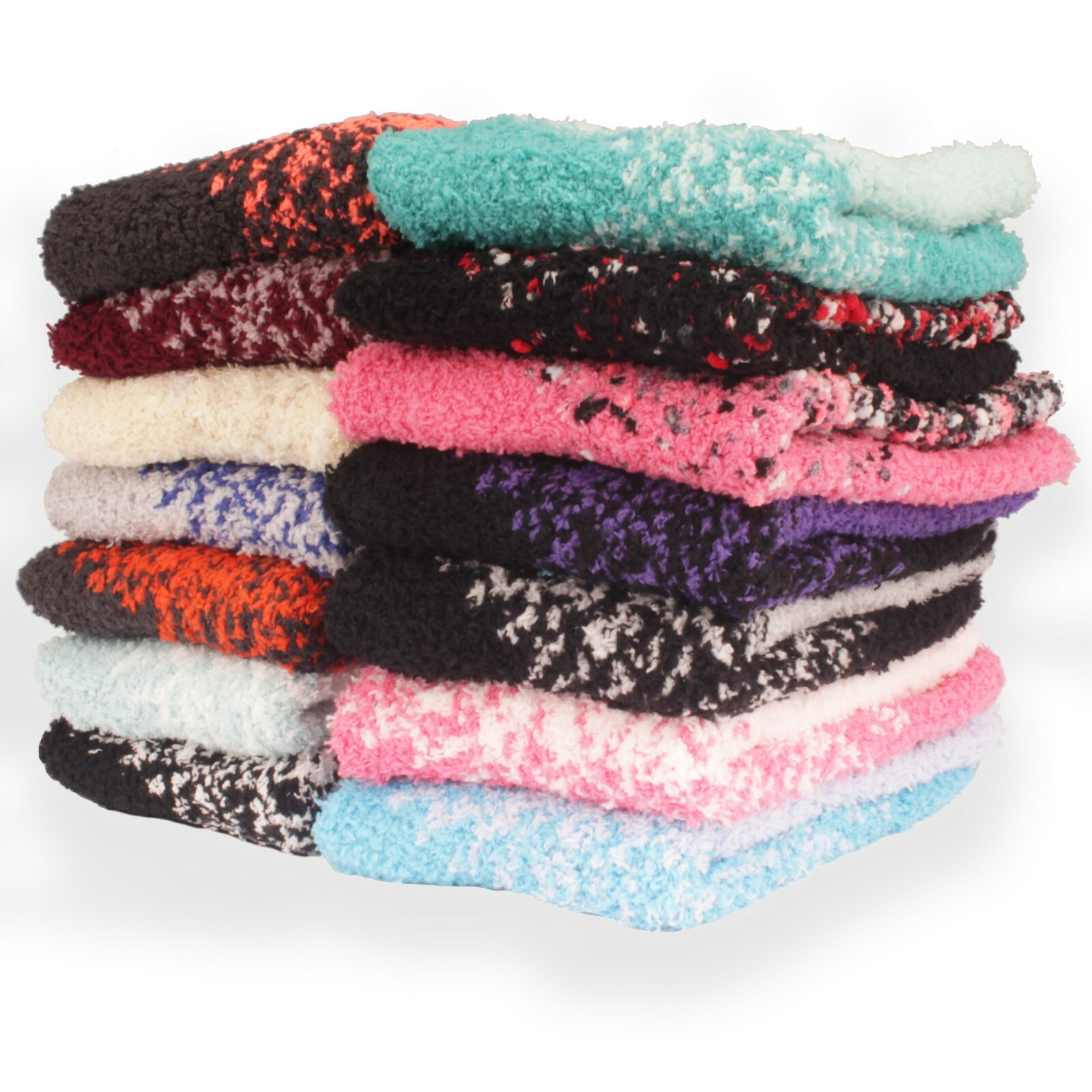 Women’s Super Soft Cozy Warm Fuzzy Gradient Socks – 8 Pair Value Pack Assortment