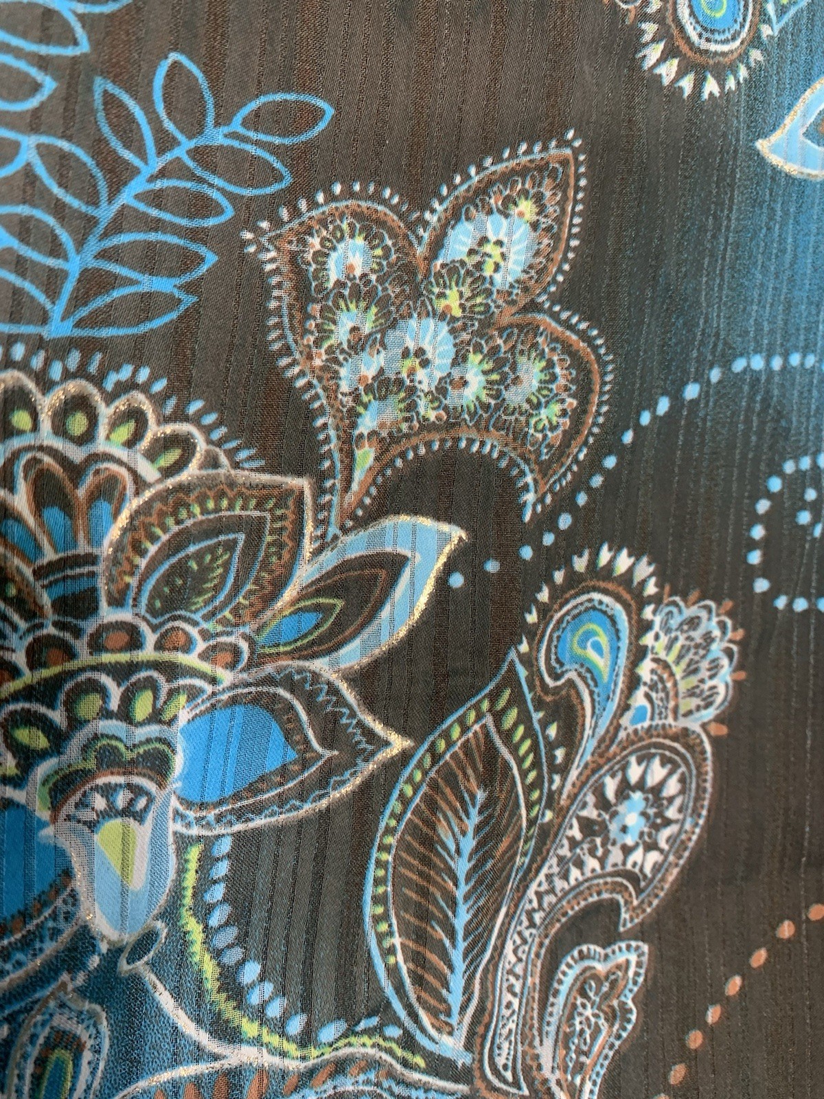 Requirements Paisley Tunic Top Size 3X Lined Semi Sheer Boho Flowy New