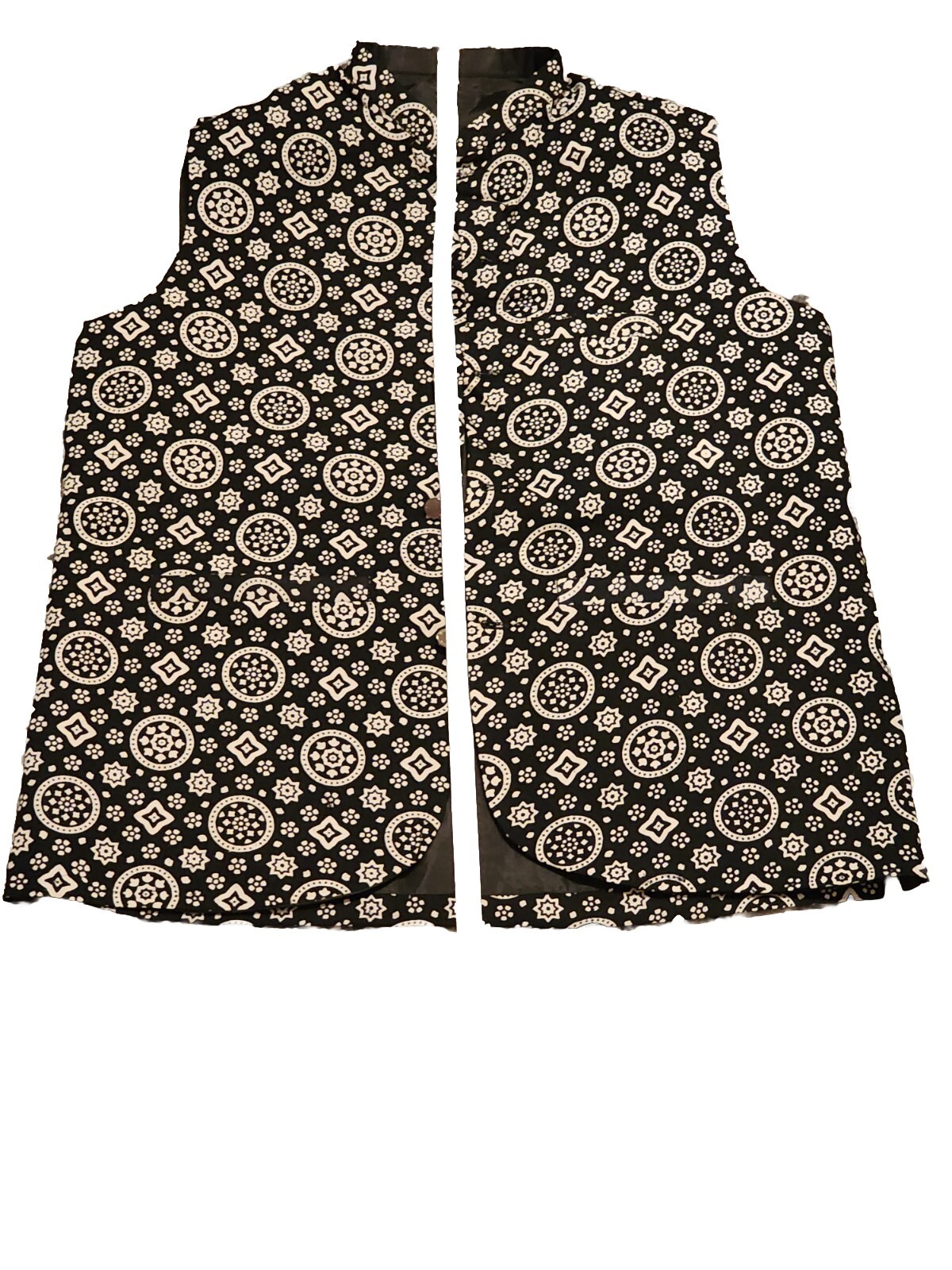 Men Traditional Sindhi Ajrak Print Waistcoat.