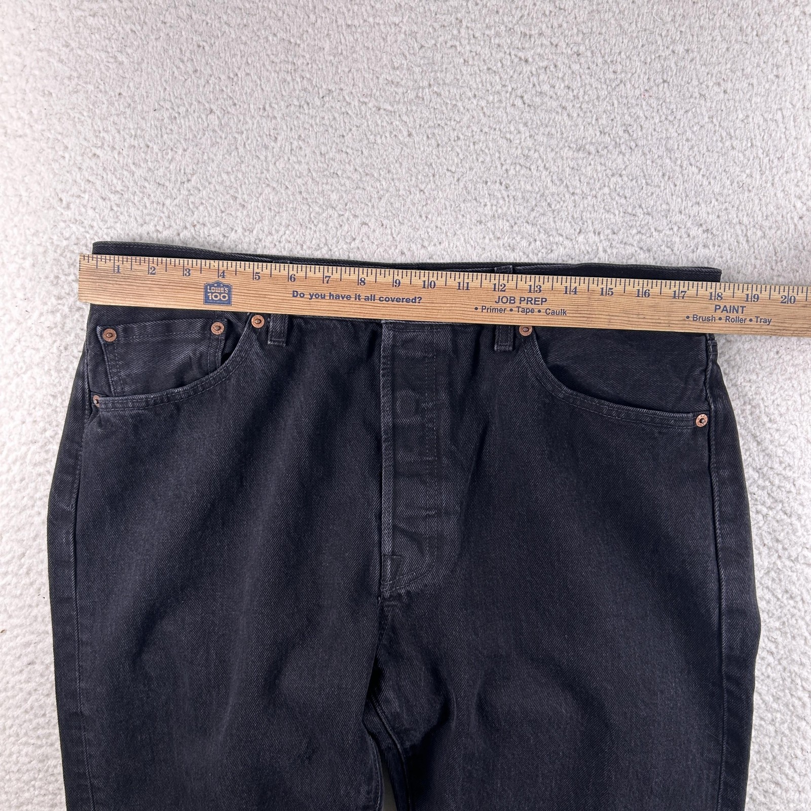 Levis 501 DT Denim Tears Jeans Mens 36×34 Charcoal Denim Straight Button Fly