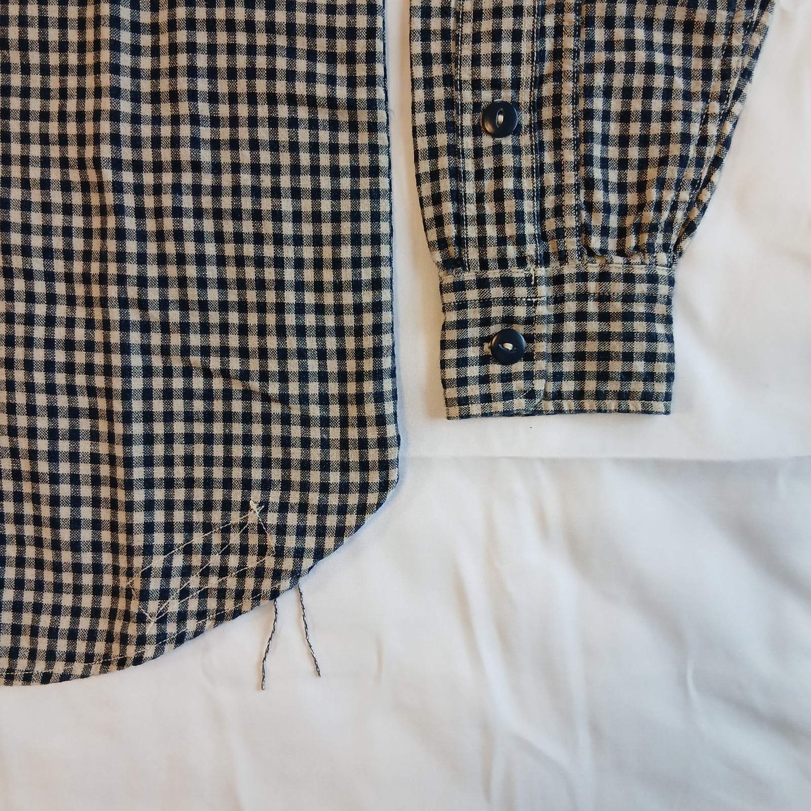 Freewheelers 1223005 Locomotive Fireman Shirt 15 G.F.Stifel Indigo Check Japan