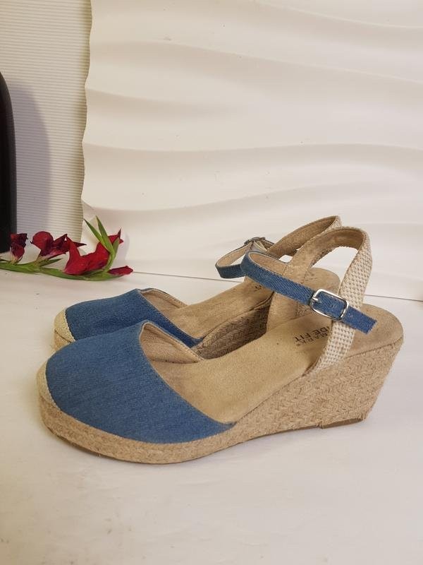 women primark heels blue textile 39