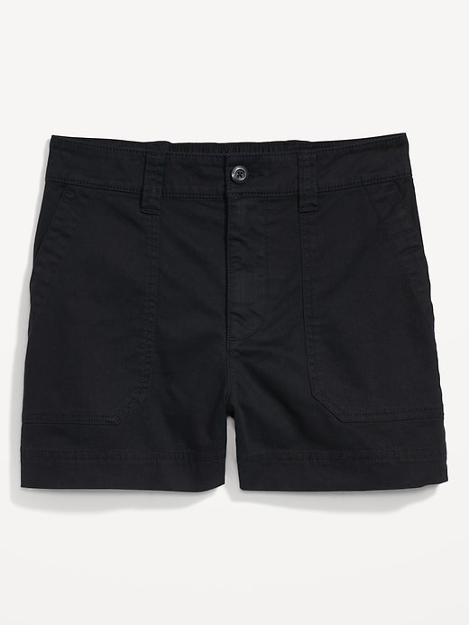 OLD NAVY by Gap ~ NWT New! M or L ~ BLACK High-Waisted OGC 4″ IN Chino Shorts