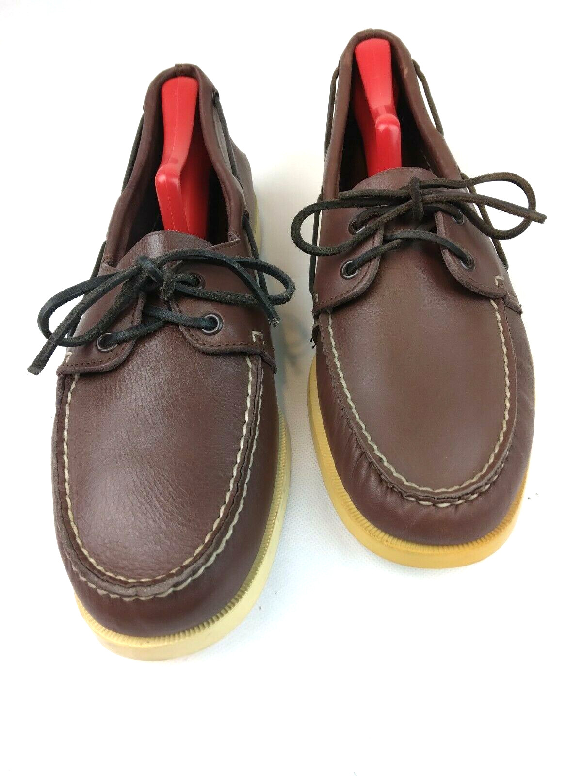 Norsport Mens Brown Leather Boat Shoe Loafer Casual 10.5M