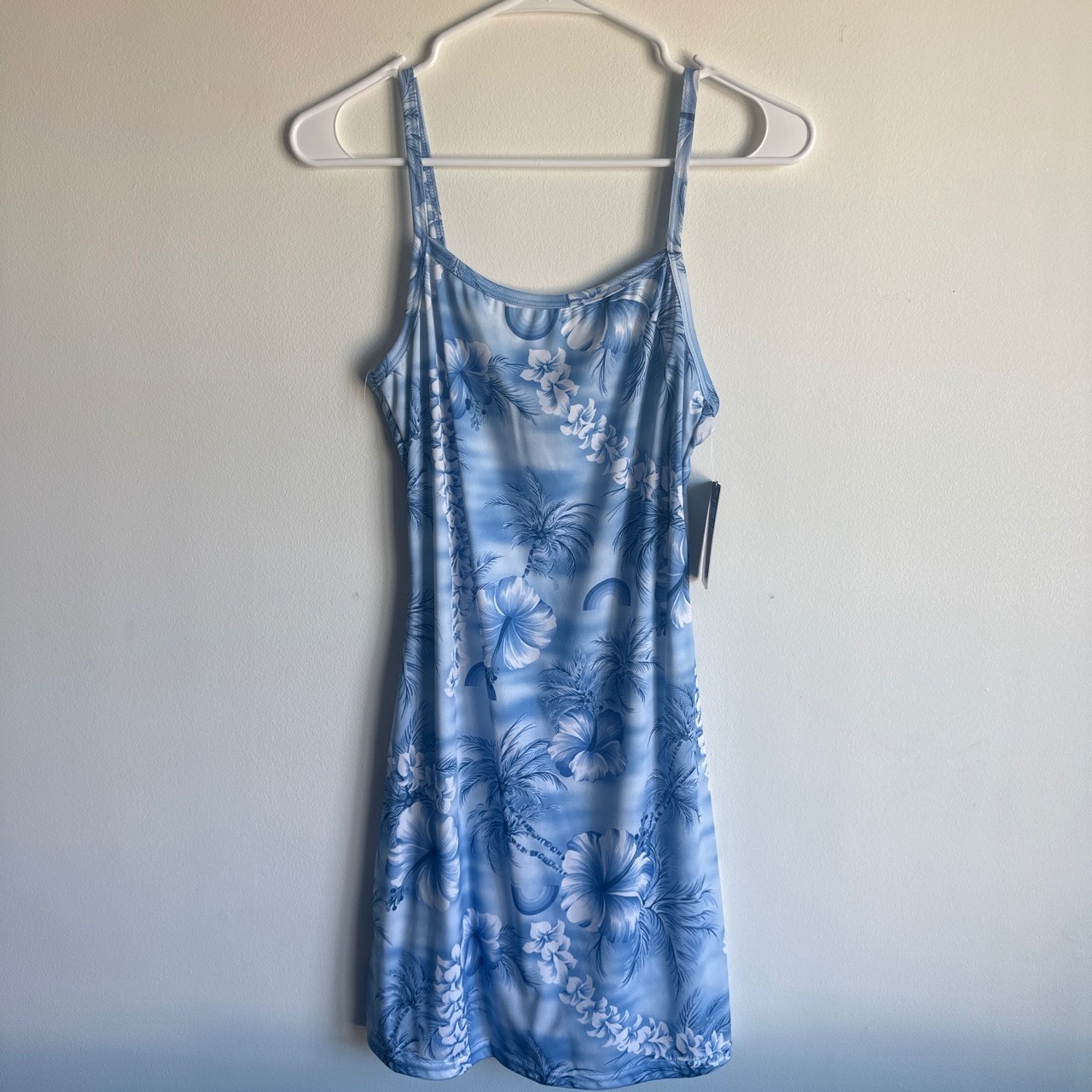 ocean drive clothing blue tropical floral dress lush life aquamarine