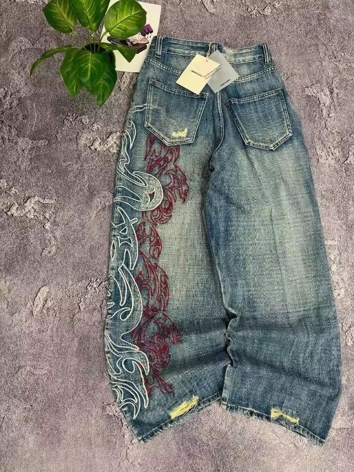 Y2K Vintage Baggy Hip Hop Wide Leg Jeans