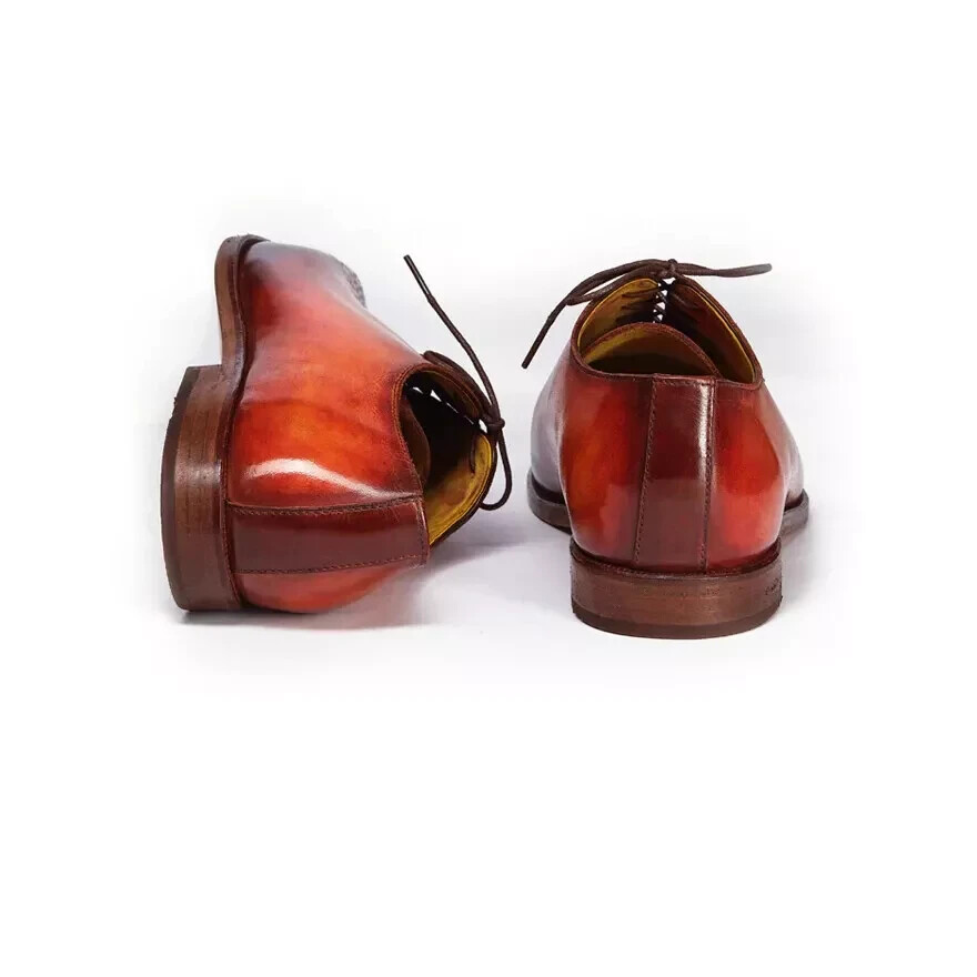 Handmade mens Tan oxfords shoes, Men leather brogue shoes, Shoes for men