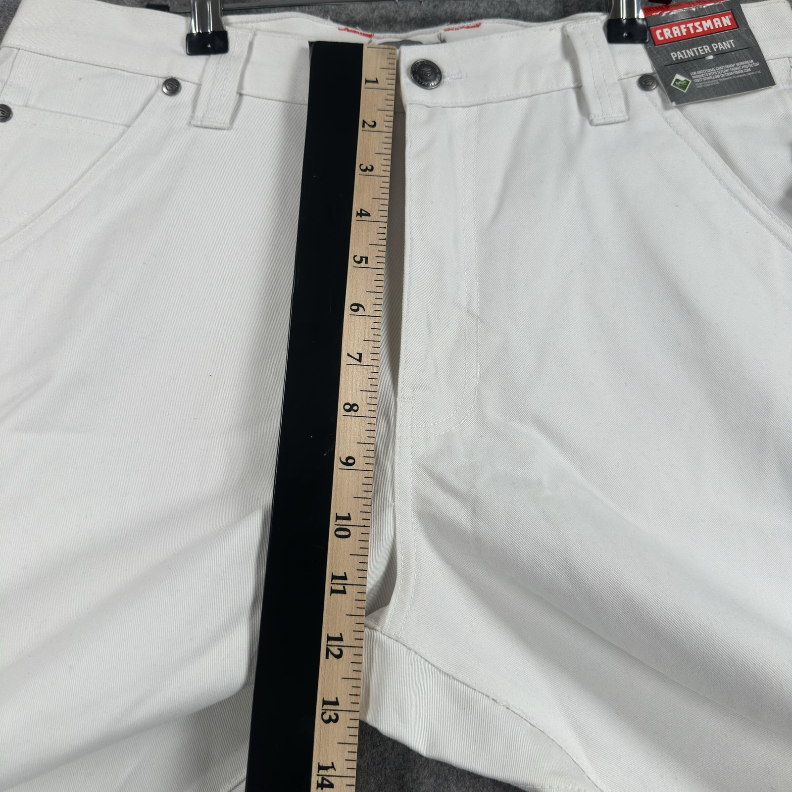 Craftsman Painter Pants Mens 34×32 White Teflon Canvas Work Carpenter Utility