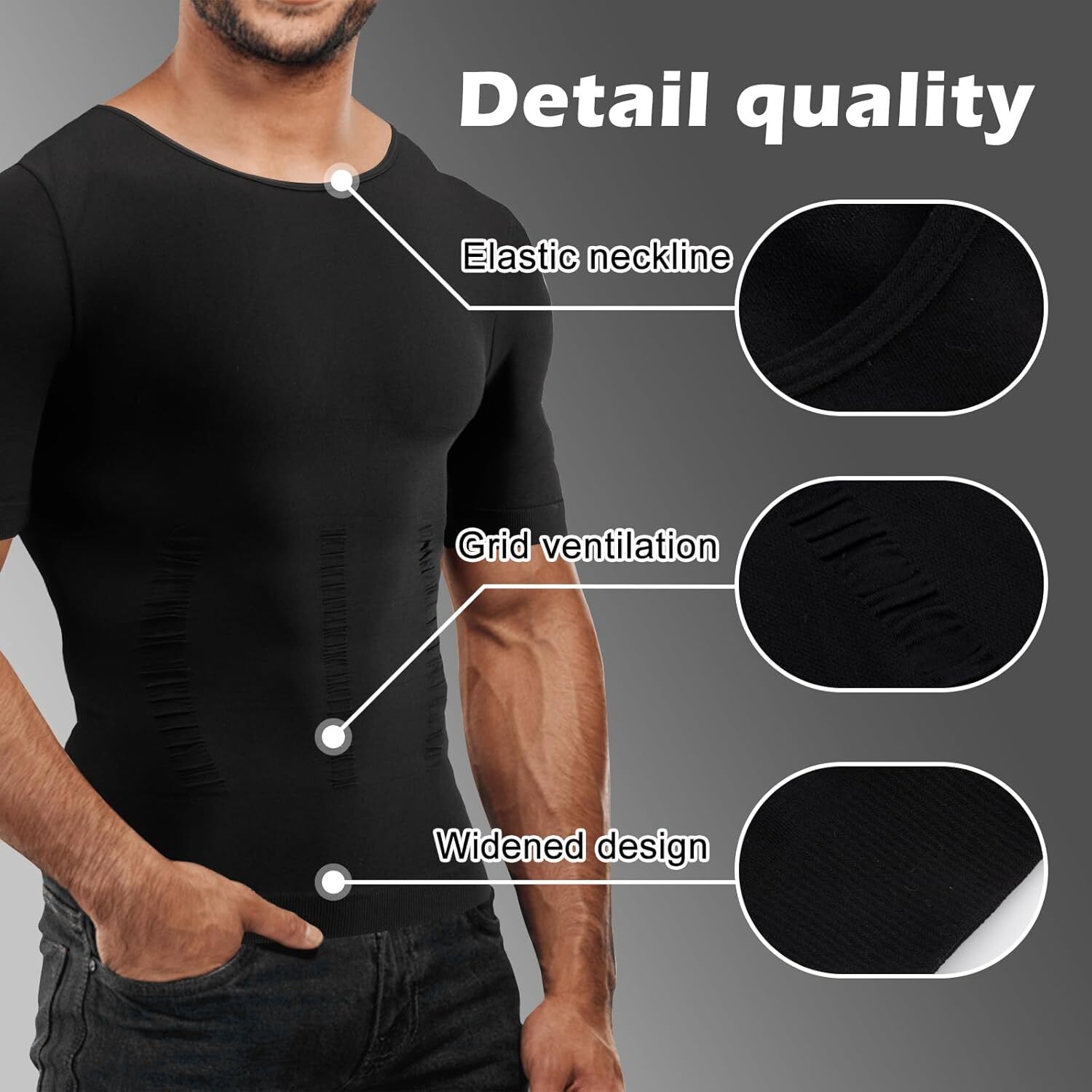 Gynecomastia Compression Shirt Men Shapewear Slimming Body Shaper Tight Tank Top