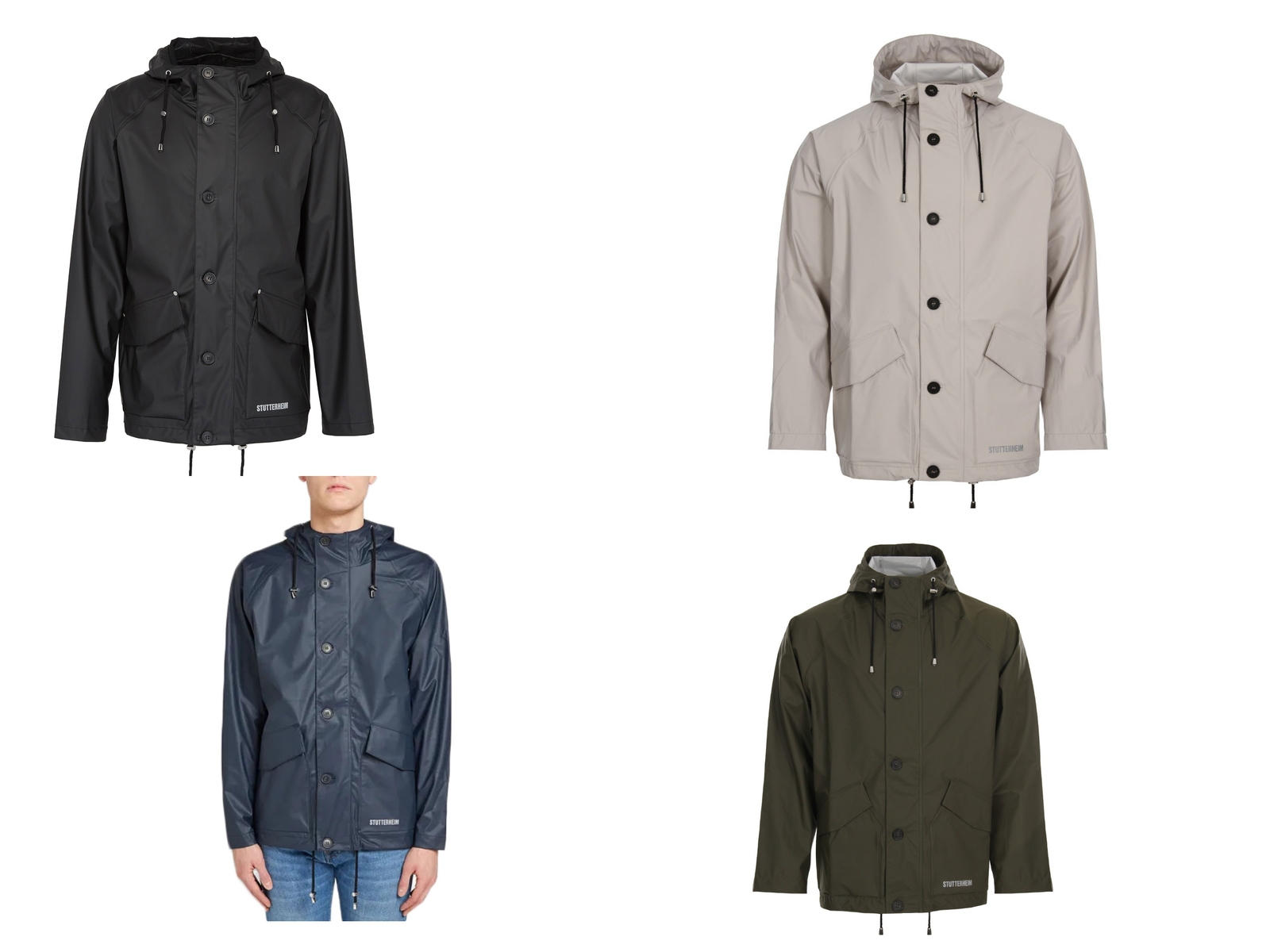 STUTTERHEIM Unisex Stenhamra Lightweight Short Raincoat NEW