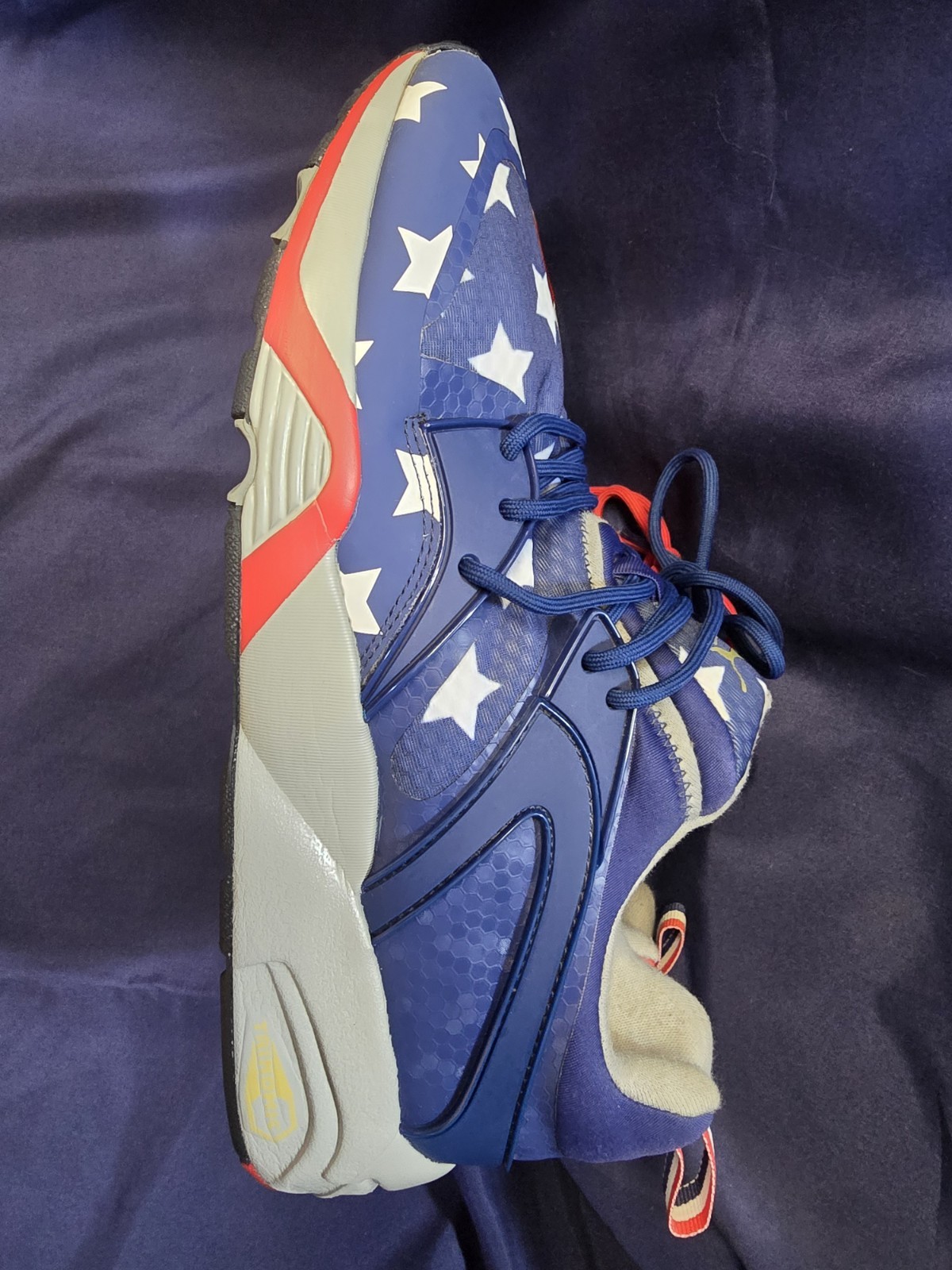 Puma Blaze Of Glory Red White Blue USA America Star Sneaker 362096-01 Mens Sz 10