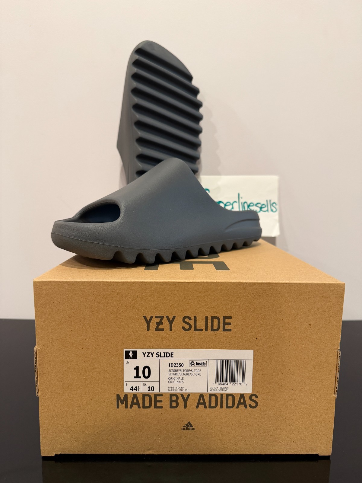 Adidas Yeezy Slide Slate Grey Size 10 (100% Authentic) ID2350