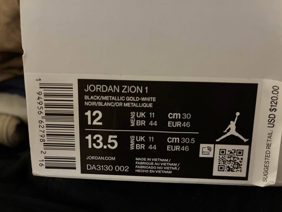 Size 12 – Air Jordan Zion 1 Gen Zion