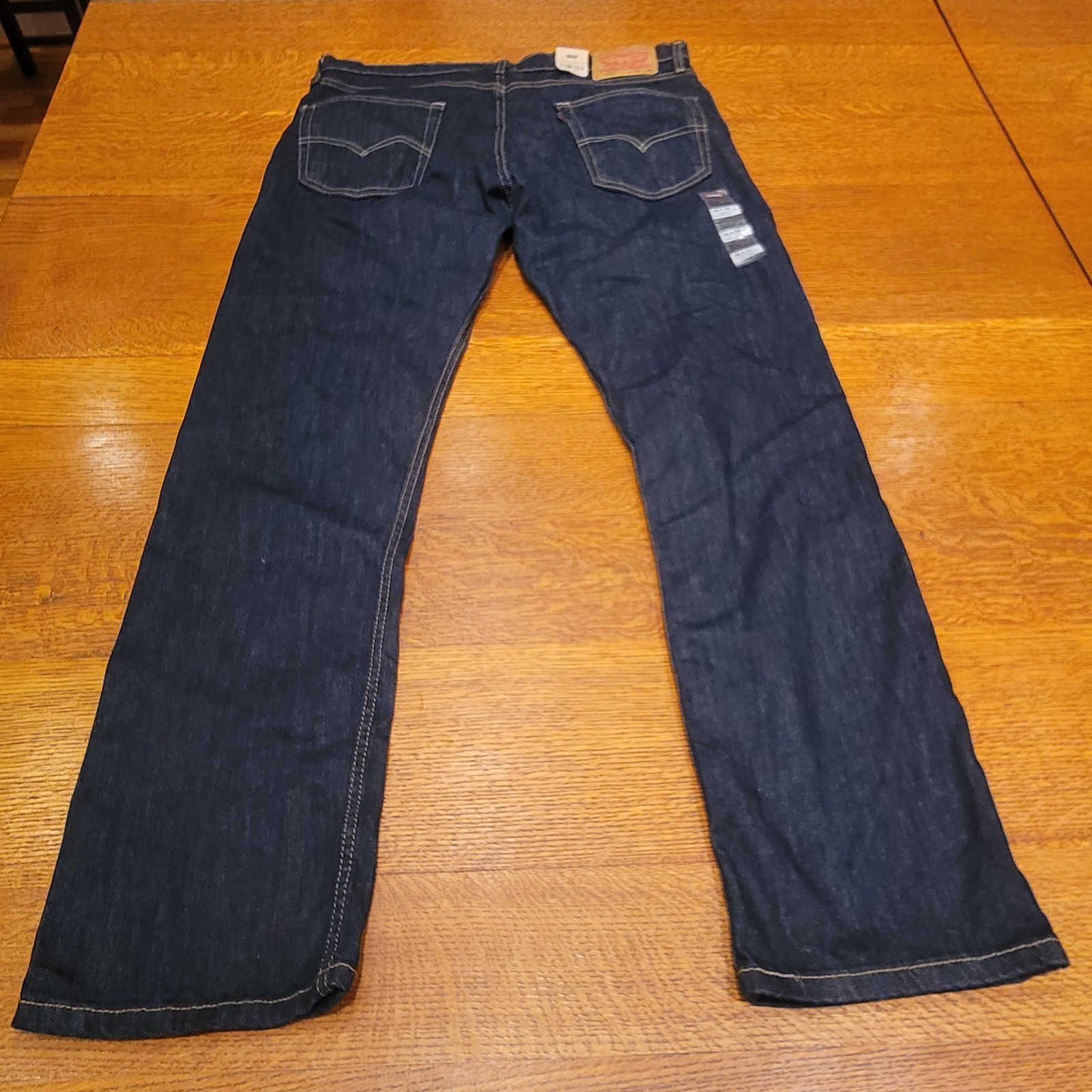 Levi’s 513 Men’s Jeans 36X32 Straight Fit Dark Blue Wash Stretch NWT