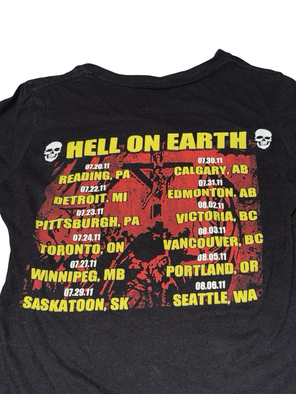 Rob Zombie Slayer Womens Shirt Hell On Earth Tour Merch Graphic Size S