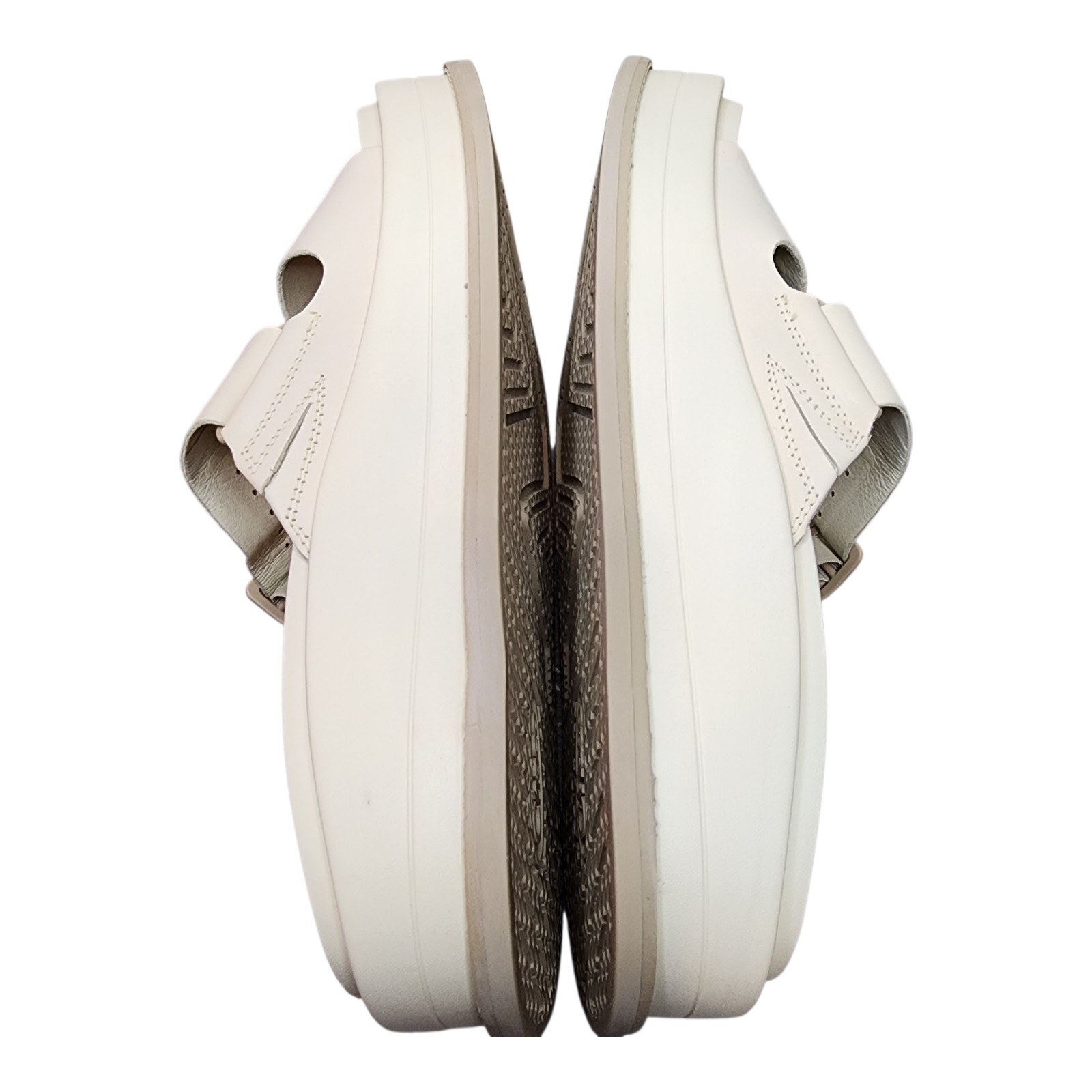 Chaco Townes Midform Slide Sandals Women’s 9 Angora Cream White Leather