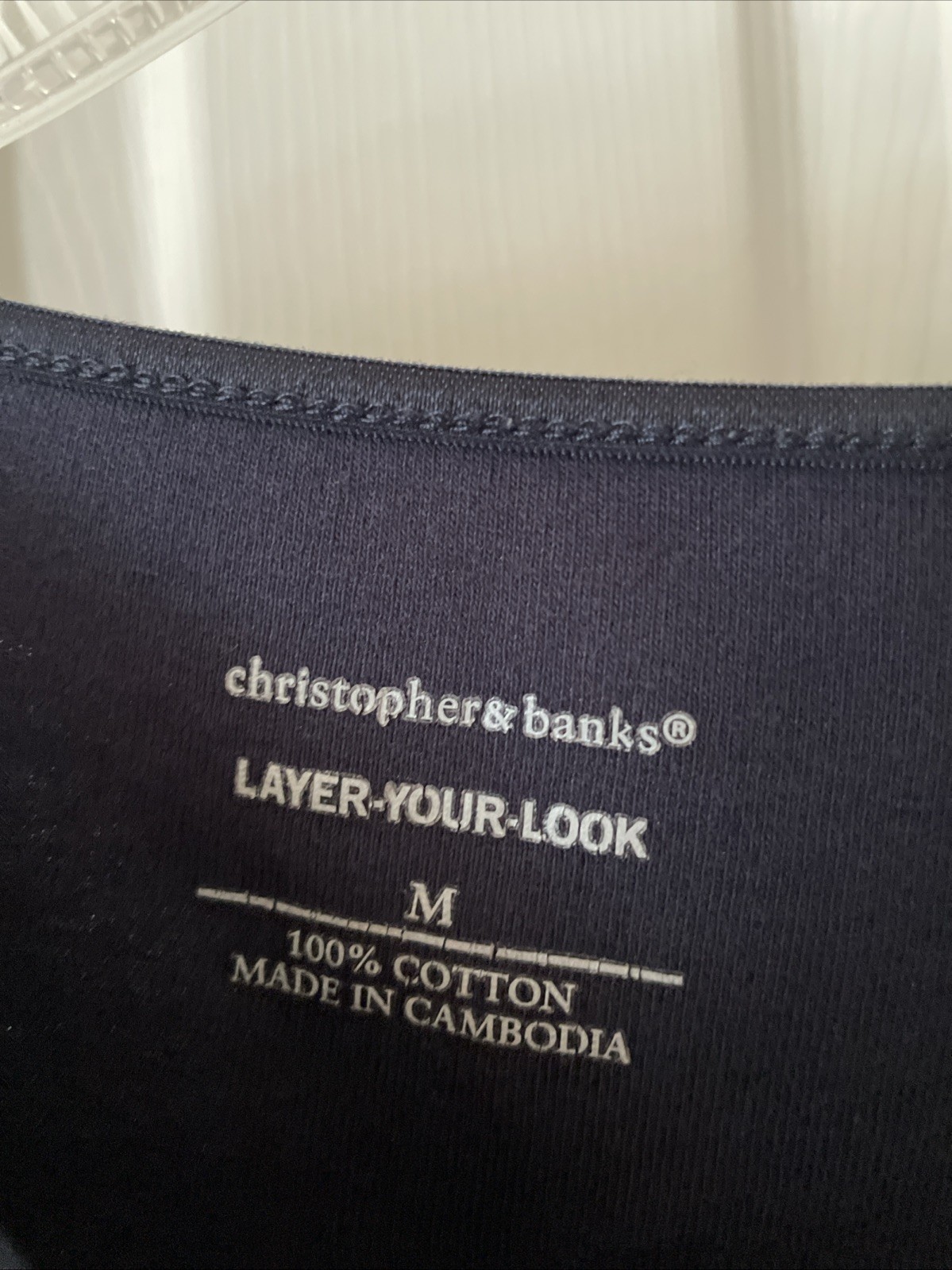 Christopher & Banks Sz M Long Sleeve Gorgeous shades of Blue Pull Over Top