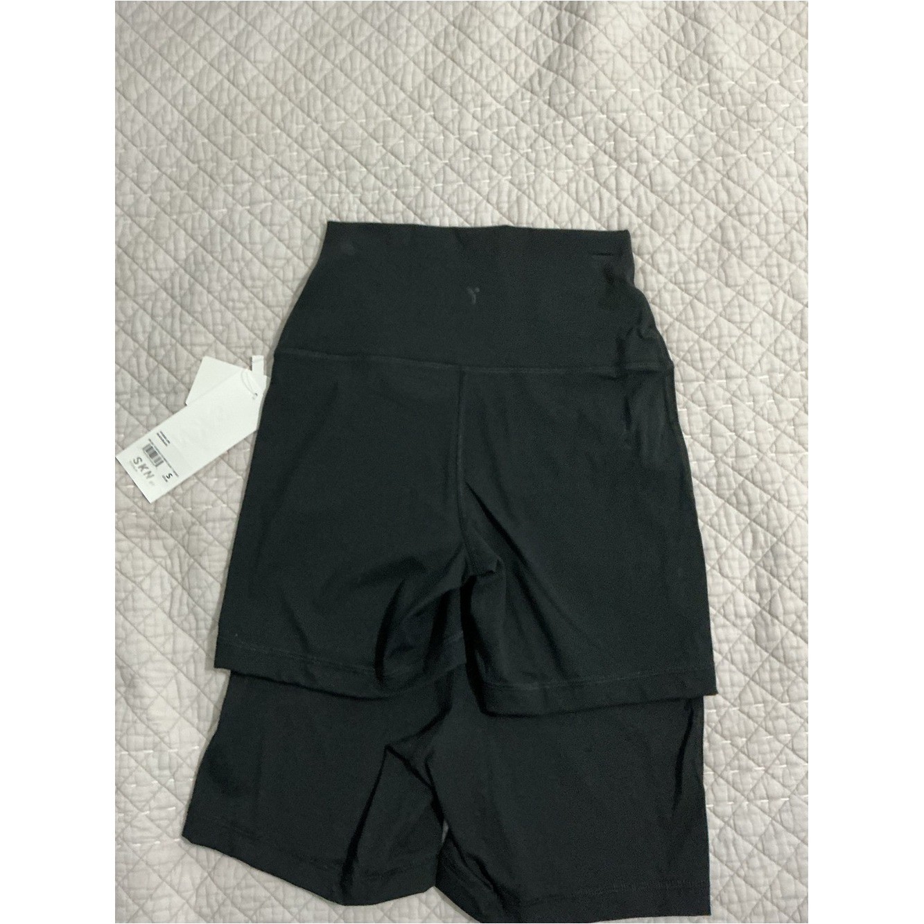 NWT Yogalicious SKN Lux Everyday 5″ Bike Shorts 2 Pack Black Size S