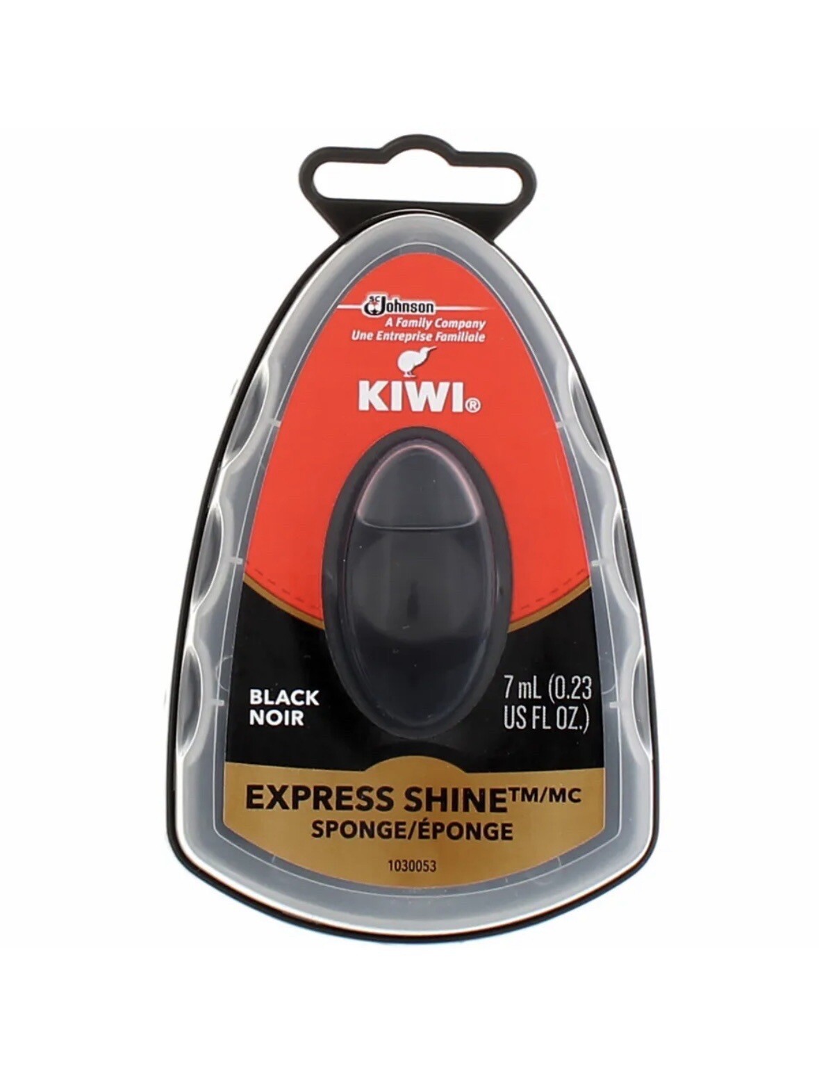 Pack of (2) New Kiwi Express Shine Sponge, Black Noir, 0.23 Fluid Ounce