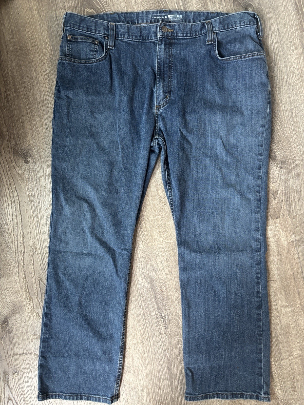 Carhartt Rugged Flex Relaxed Fit Jeans Dark Blue Denim Sz 42×30 Stretch