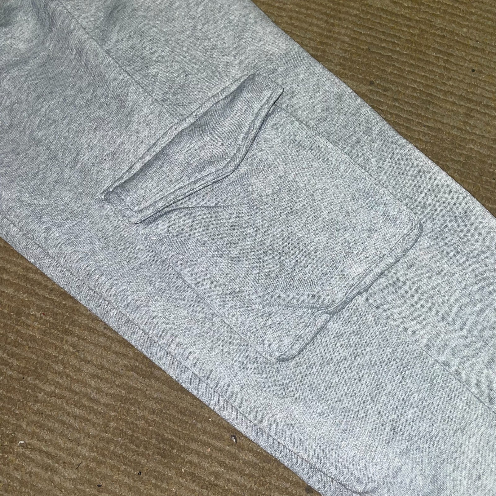 Men’s Winter Warm Activewear Cargo Track Pants Fleece Ankle Button-up Sweatpants