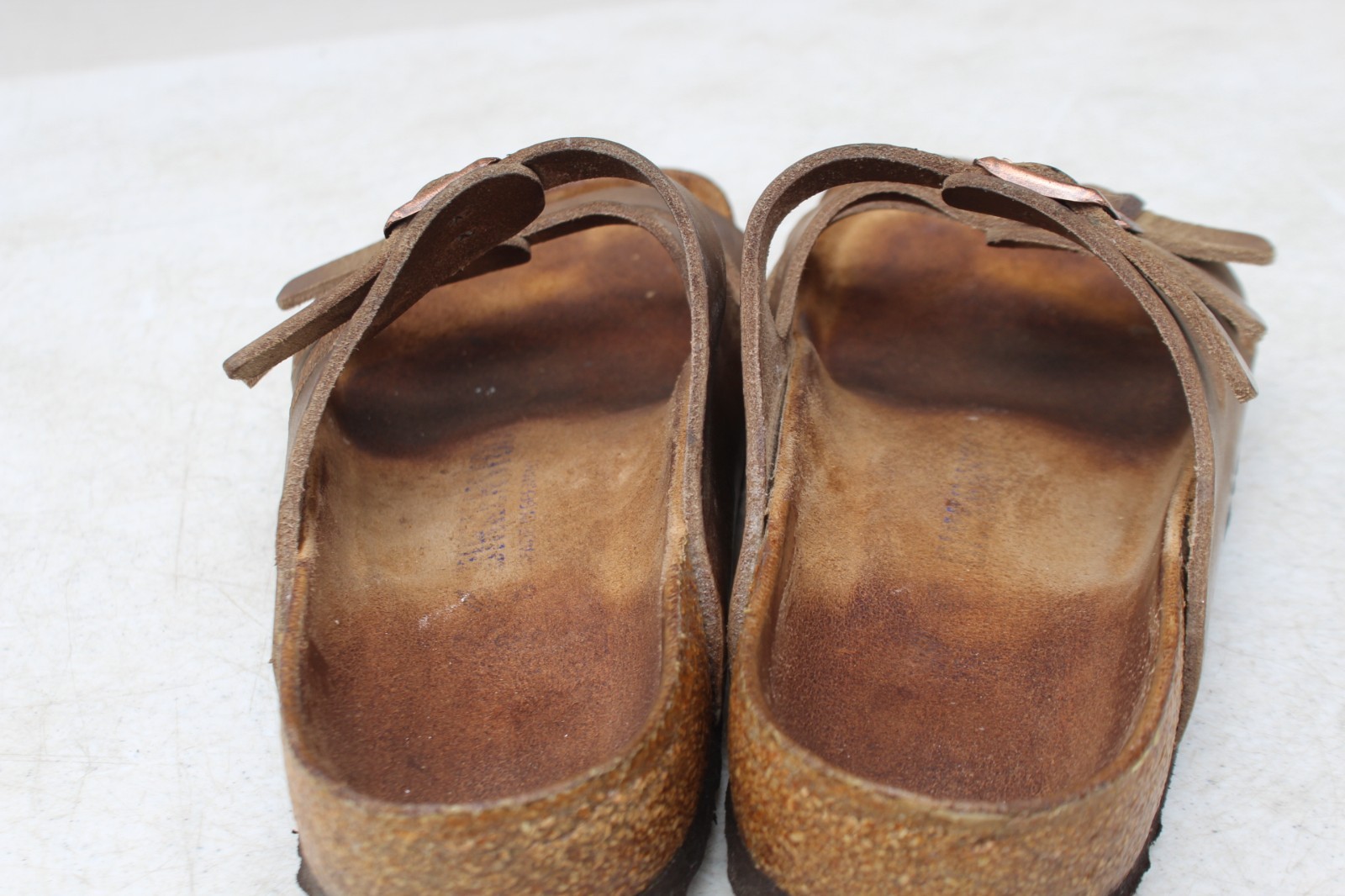 Birkenstock Florida 39 Soft Footbed Ladies 8 Mocha Brown Leather 3-Strap Germany
