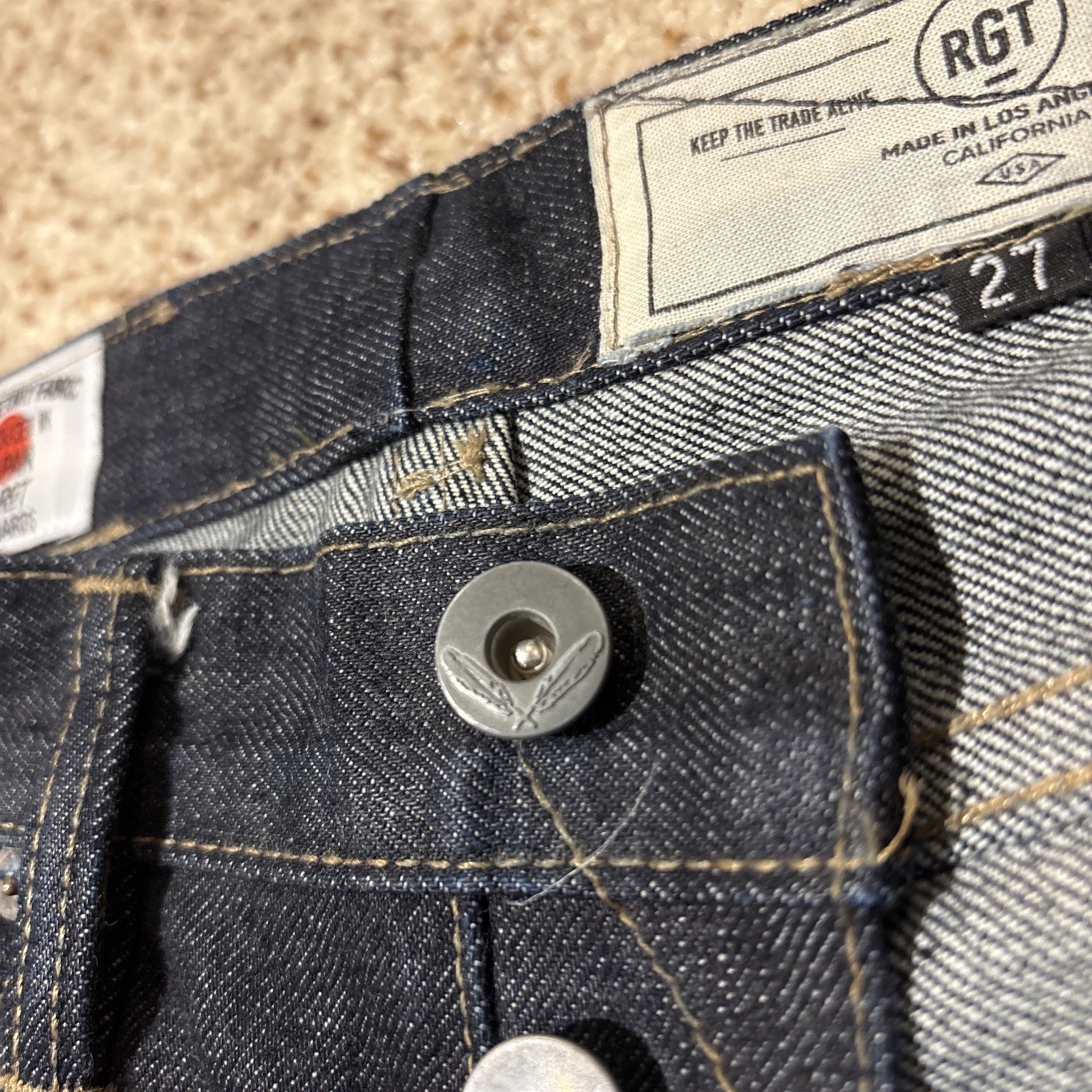 Rogue Territory SK 15oz Selvedge Denim Indigo US Made Japan Fabric Unisex 27