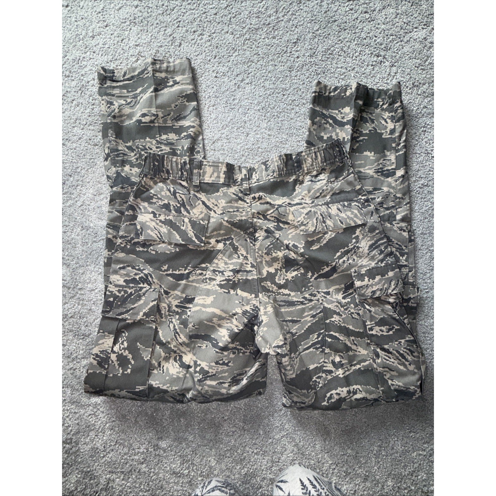 US Military Pants Men 34L Digital Tiger Stripe Camouflage Combat Vanguard 34×36