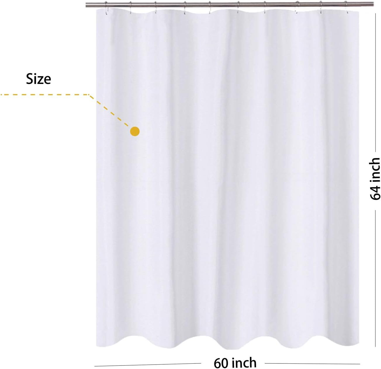 RV Shower Curtain or Liner Fabric 60 X 64 Inches, Perfect for Camping Trailer,