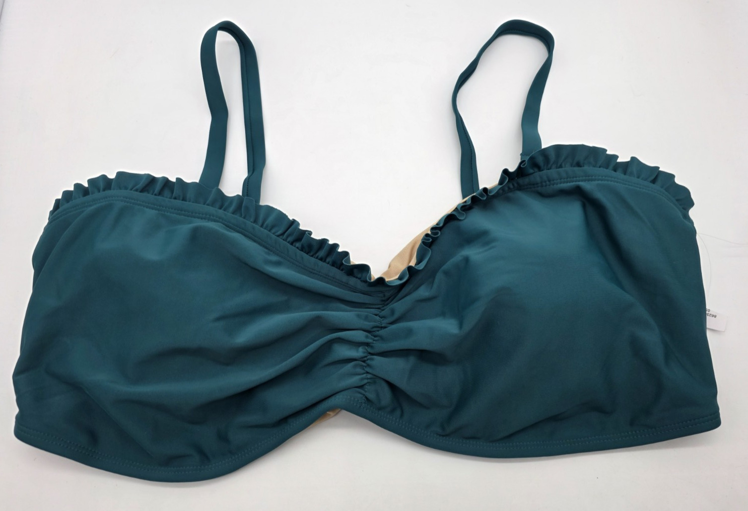 Old Navy Women’s Bikini Swimsuit Top Size 2X Teal Green Ruffle Padded Swim