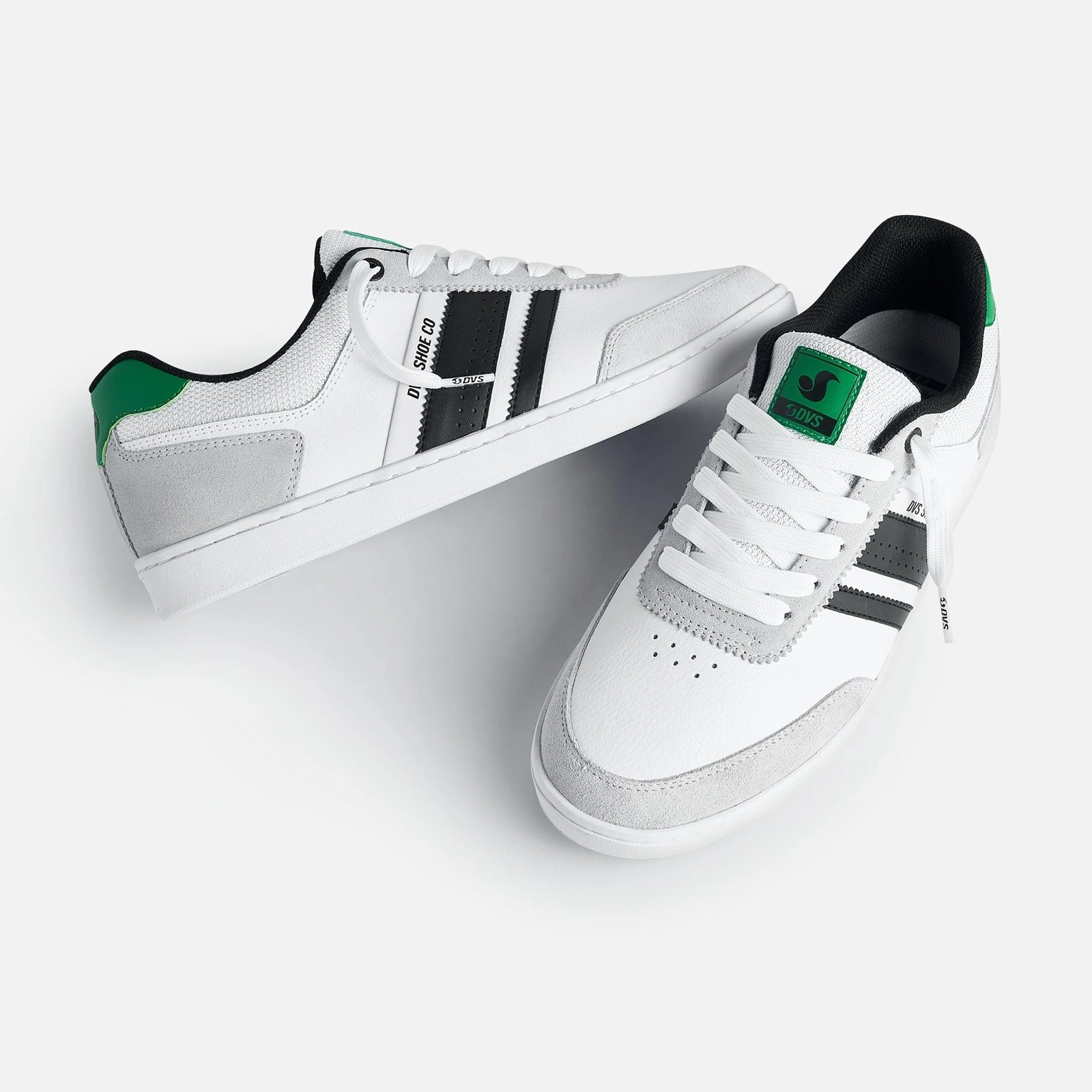 DVS MILAN ST ‘White Grey Green’ Men’s 10 DV03130102 Skateboard Skate Shoes