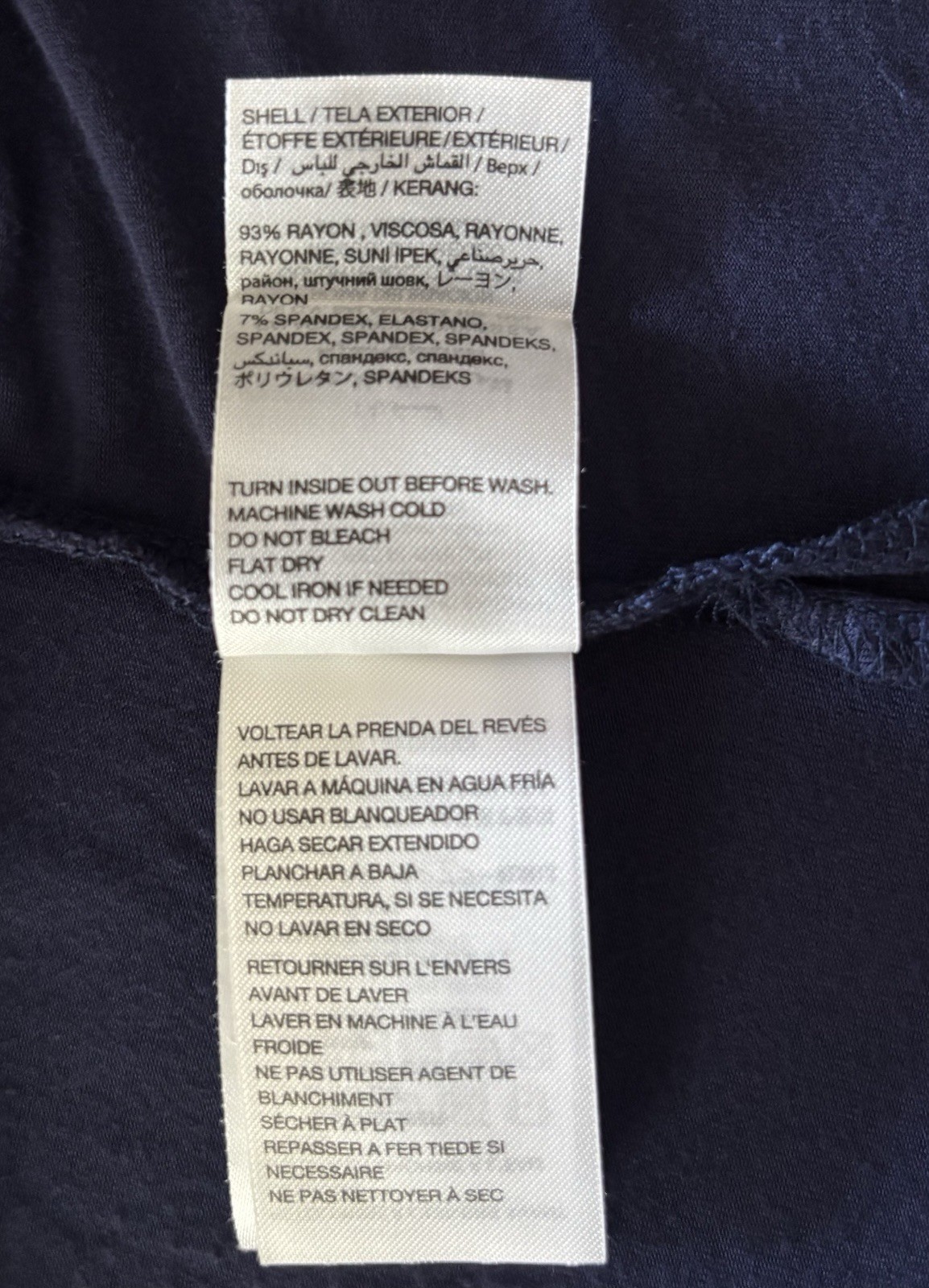 Rare bebe Women’s Navy Rhinestone Logo Medallion Scoop Neck Tie Front Tee Sz S/P