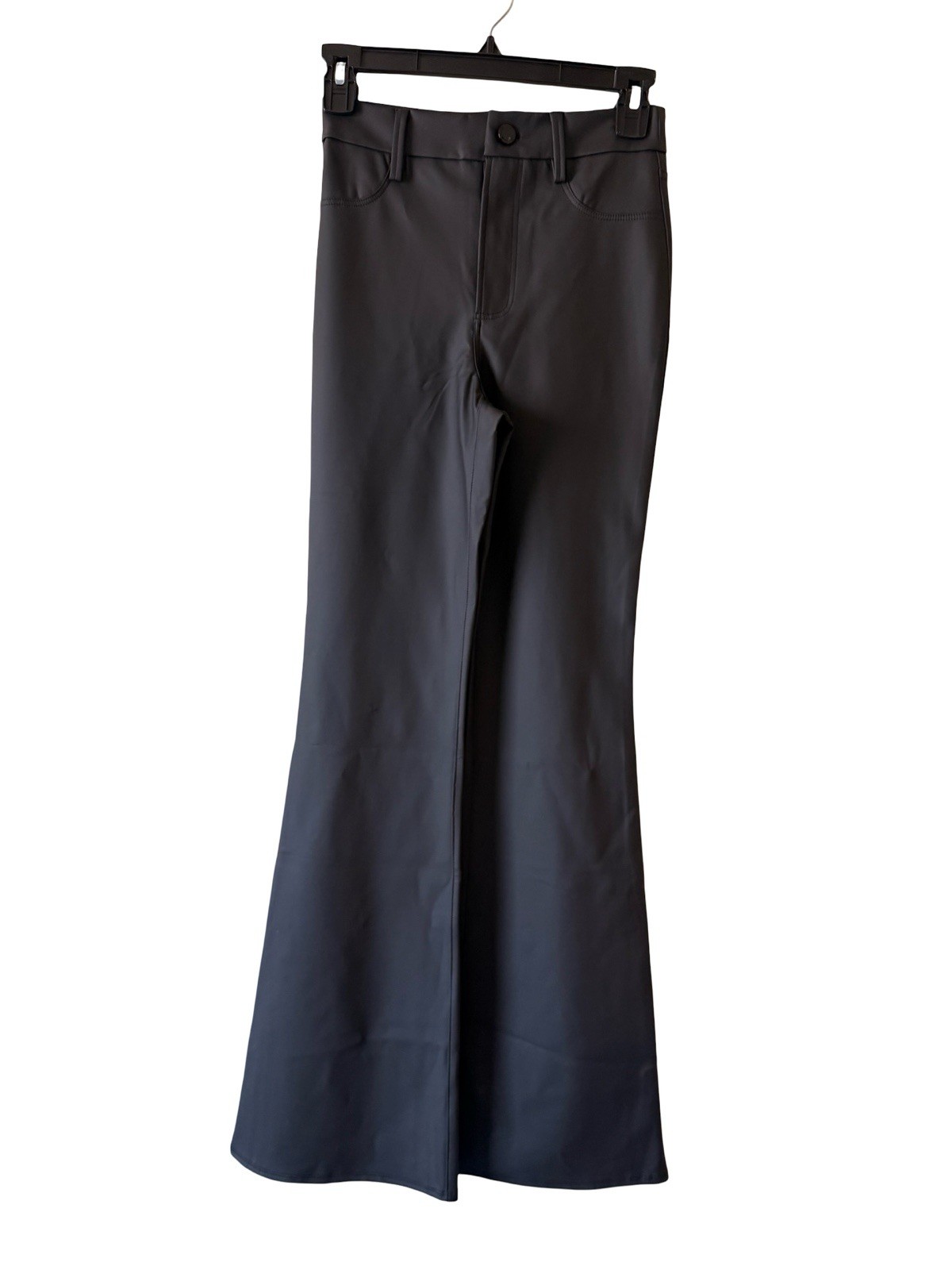 Good American Women’s High Rise Flare Faux Leather Pants Size 0/25