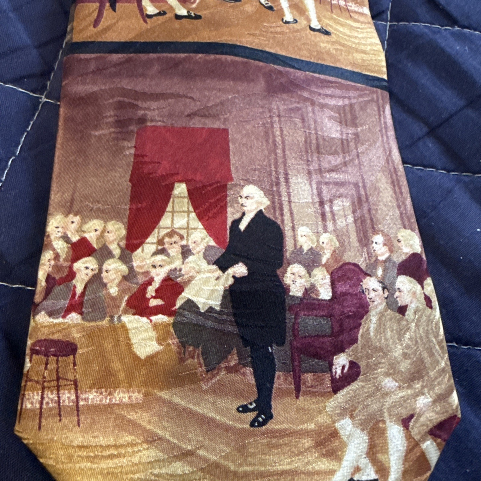 Museum Artifacts Men’s Necktie Continental Congress History Teacher 58” X 3.75”