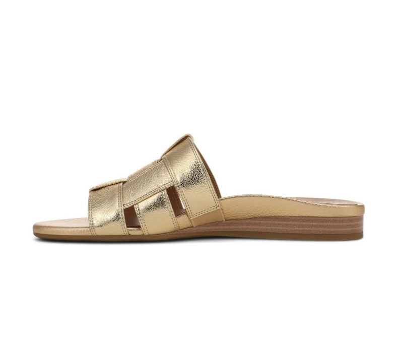 Vionic Glendora Slide Sandal Women’s Leather Orthotic Comfort Arch Support