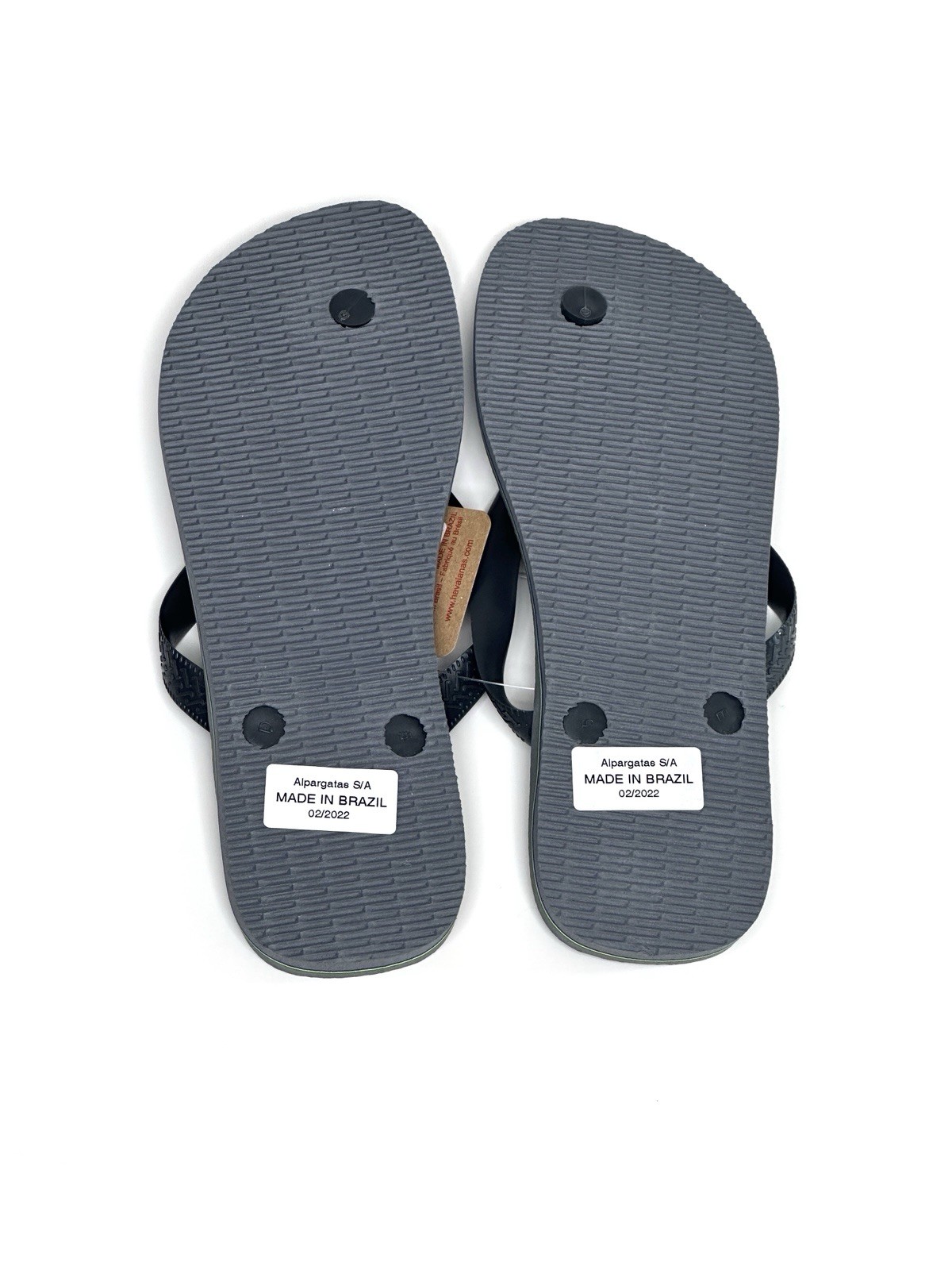 Havaianas Brazil Logo Flip-Flop Sandals Gray Euro 41/42 Womens 9/10