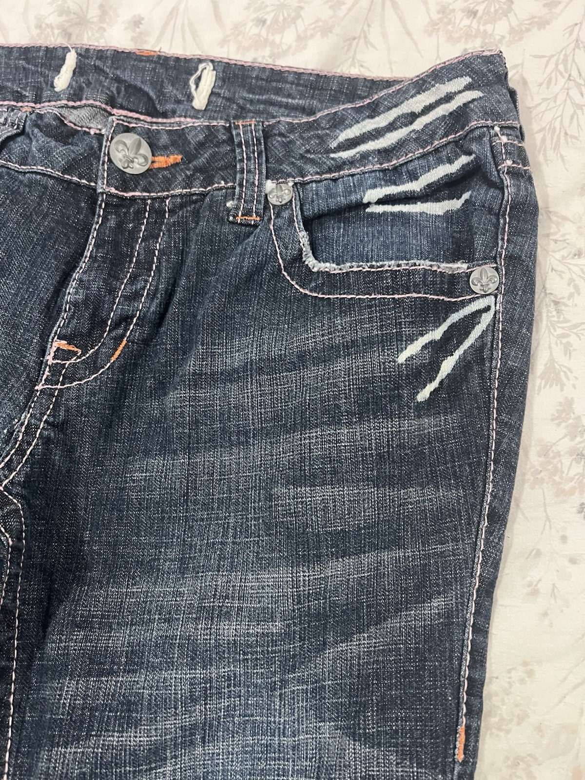 Laguna Beach 100% Cotton Jeans Fleur De Lis Women’s Size 30