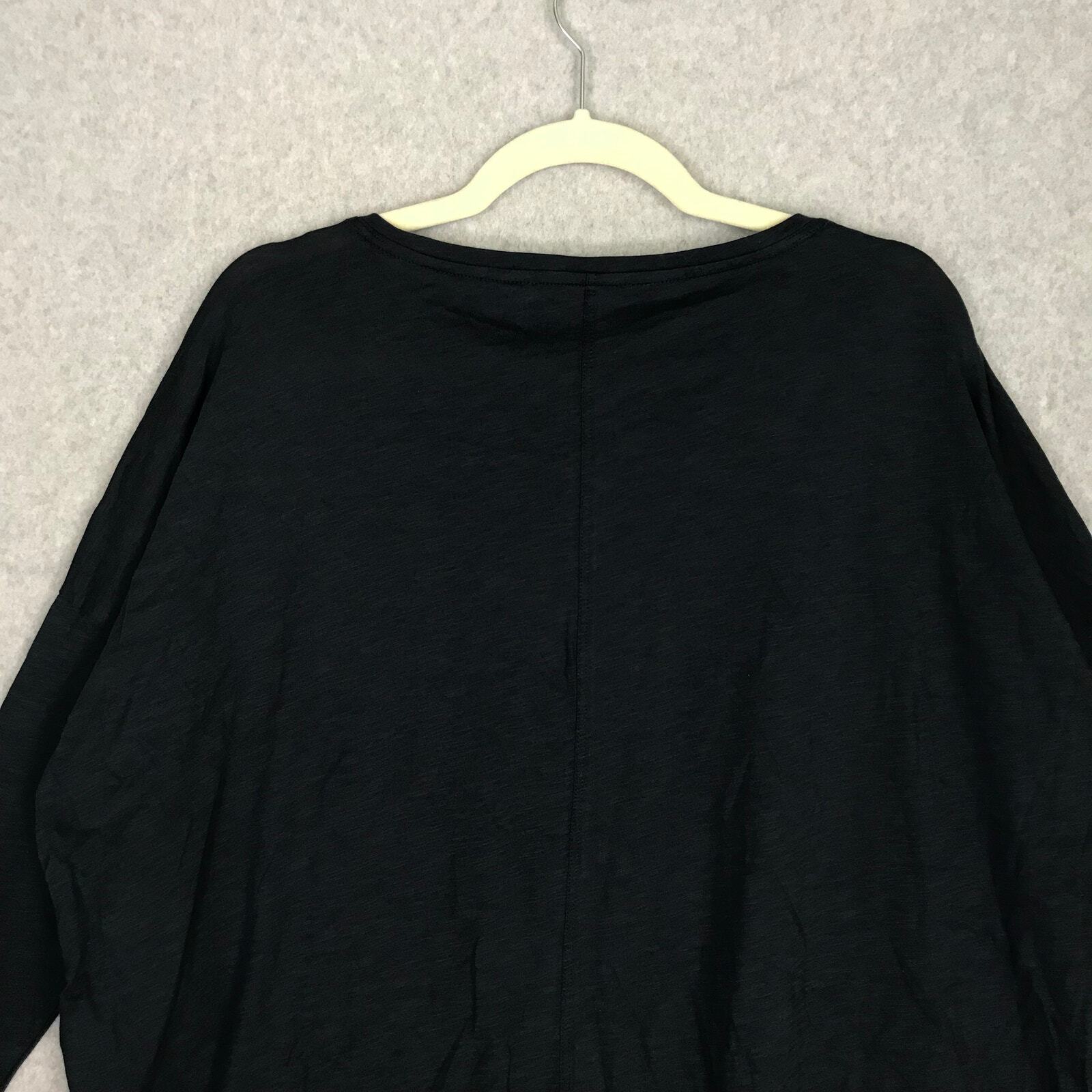 C&C California Shirt Small Navy Pima Cotton Basic Oversized Stretch Slouchy