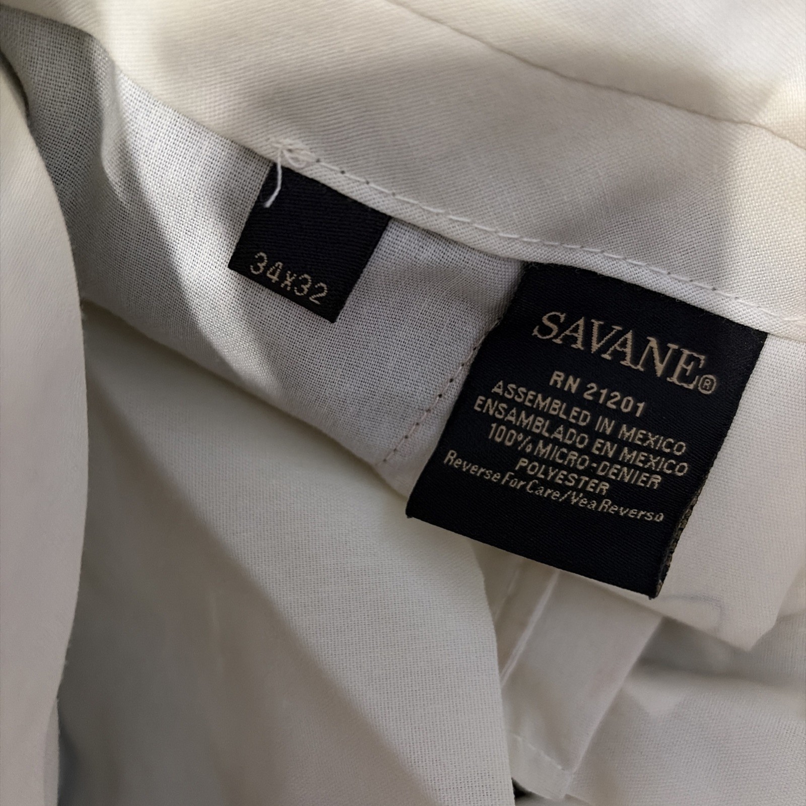 Savane Men’s Dress Pants 34×32 Black Pleated Front Straight Leg NWT