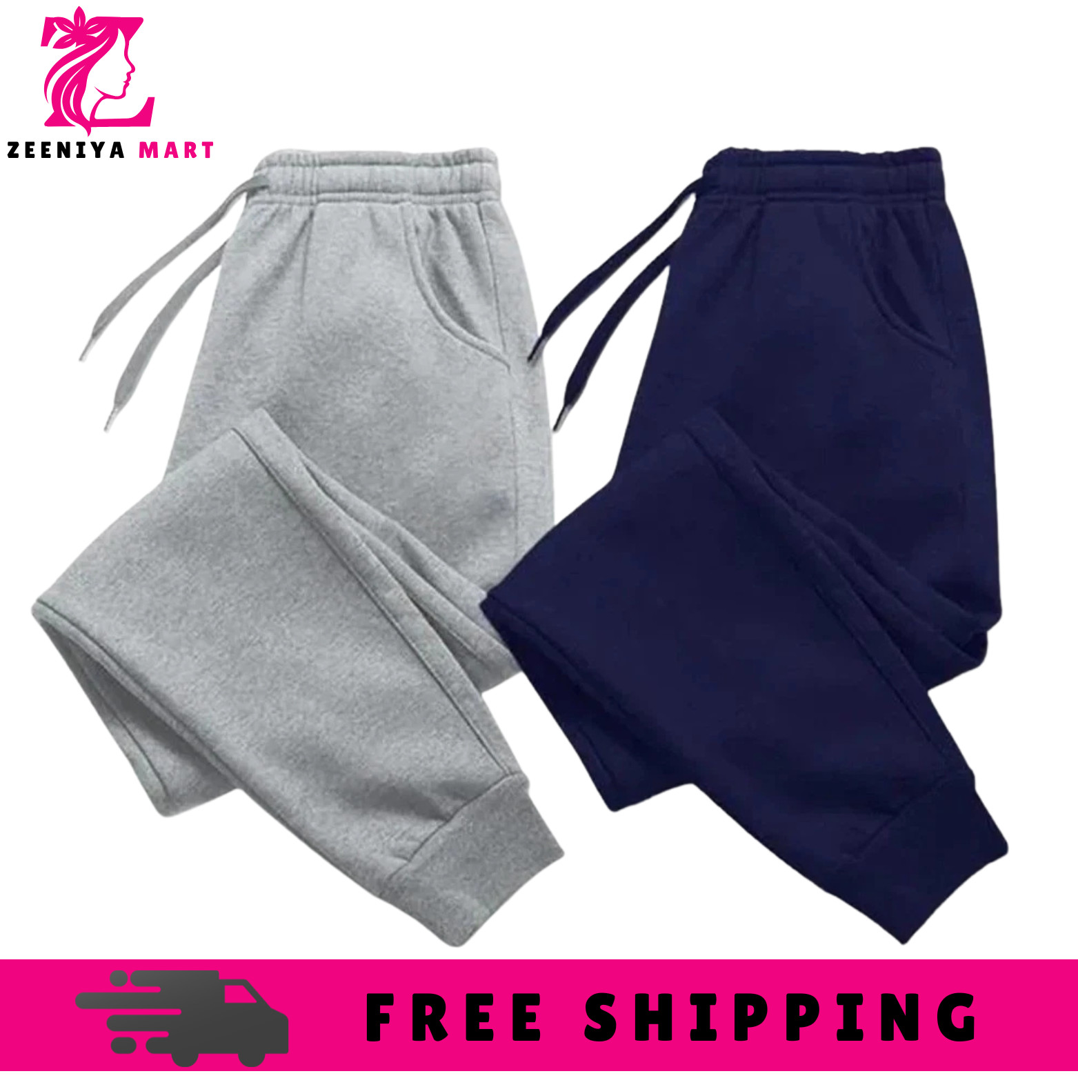 Men’s Casual Pants Autumn Winter Fleece Sweatpants Men Running Jogger Sports-US
