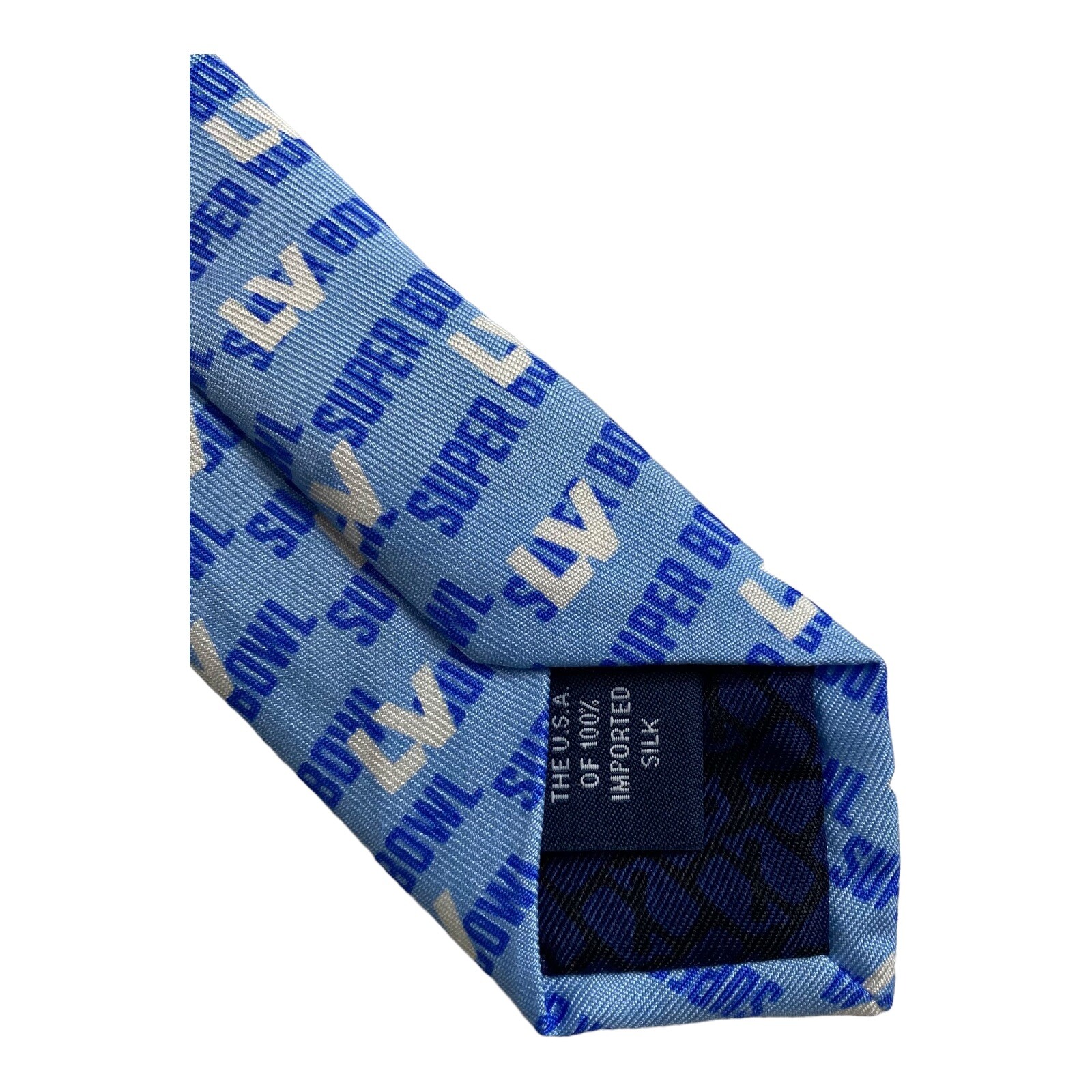 Vineyard Vines Tie NFL Super Bowl LV Football Blue 3.25 Inches LNWOT