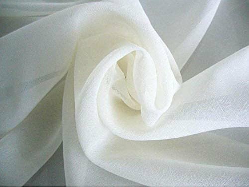 60″ Wide (5ft Wide) Ivory/Off-White Sheer Chiffon Fabric – Perfect for…