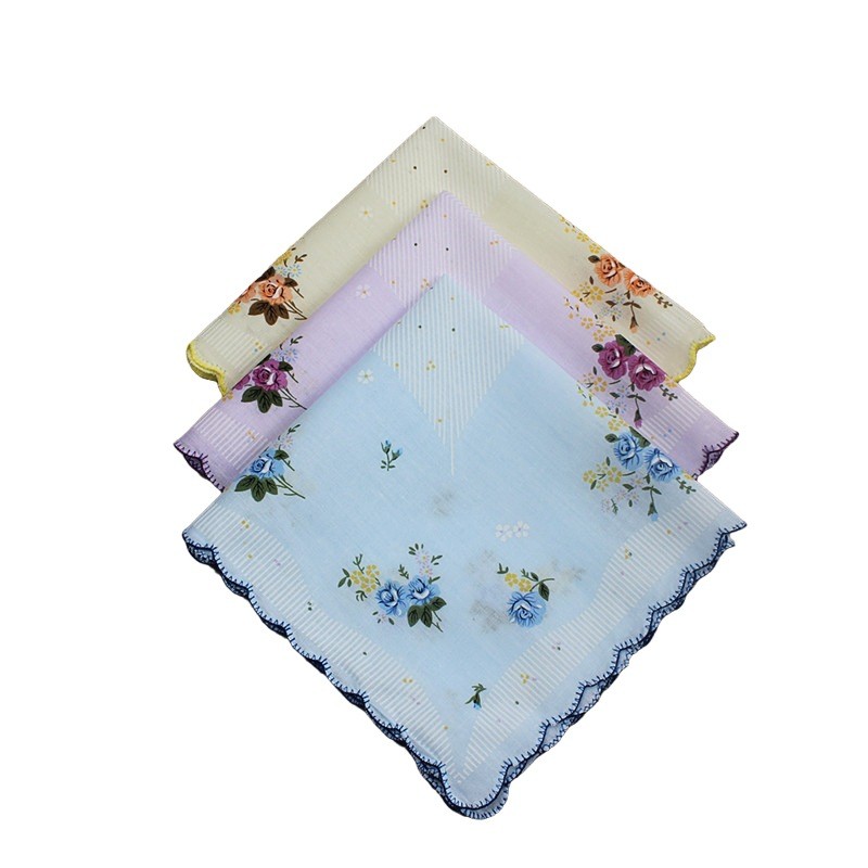 Mixed Lot 20 Square Hanky Cotton Vintage style floral Handkerchiefs Women 11.8“