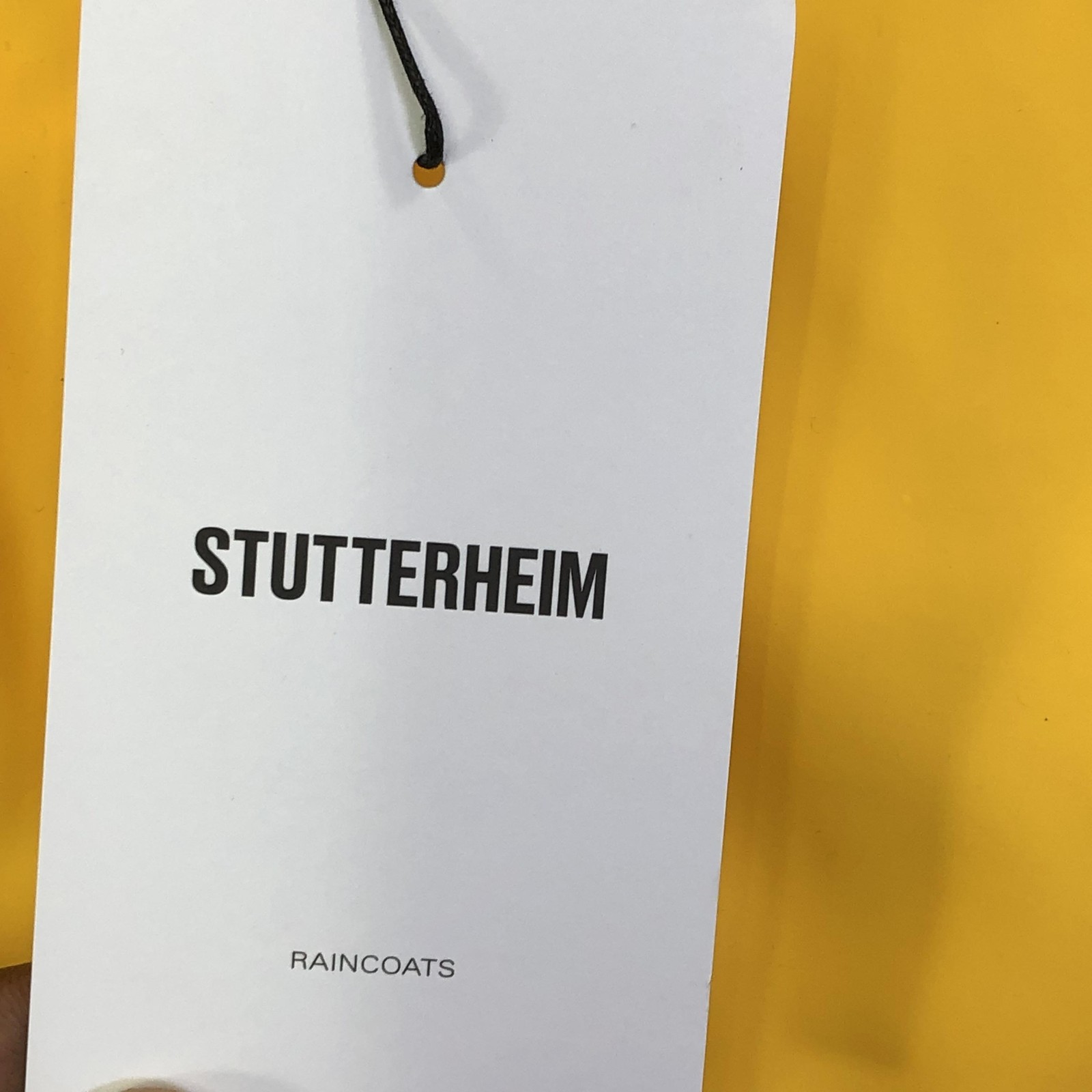 Stutterheim Raincoat Kids 6-7 Yellow Mini Hooded Snap Waterproof Rubberized