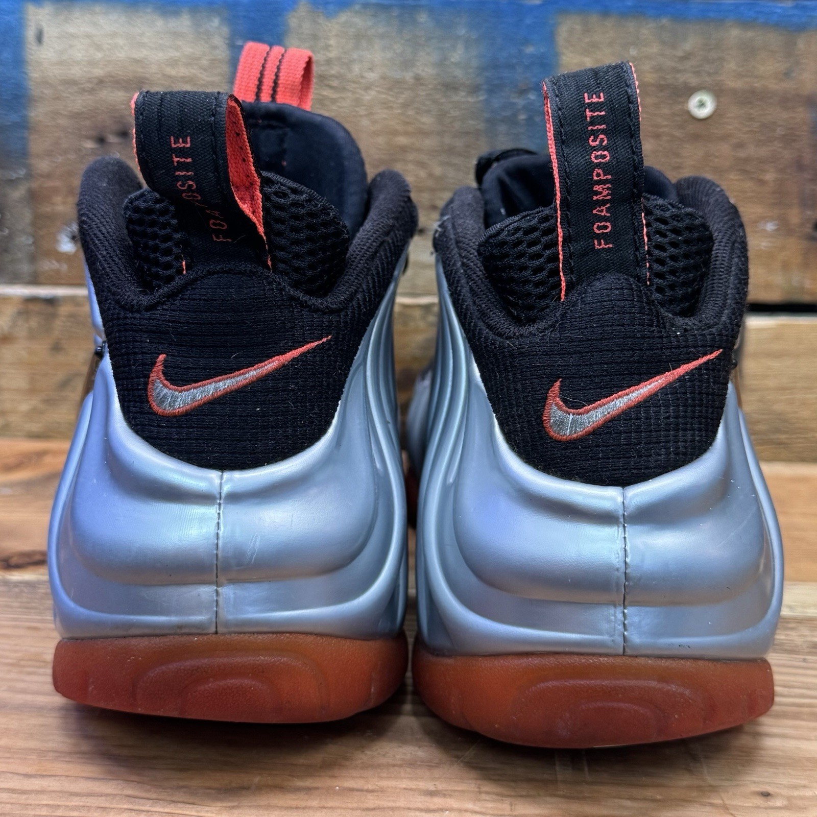 Size 11 – Nike Air Foamposite Pro Crimson Silver Red Black See Pictures