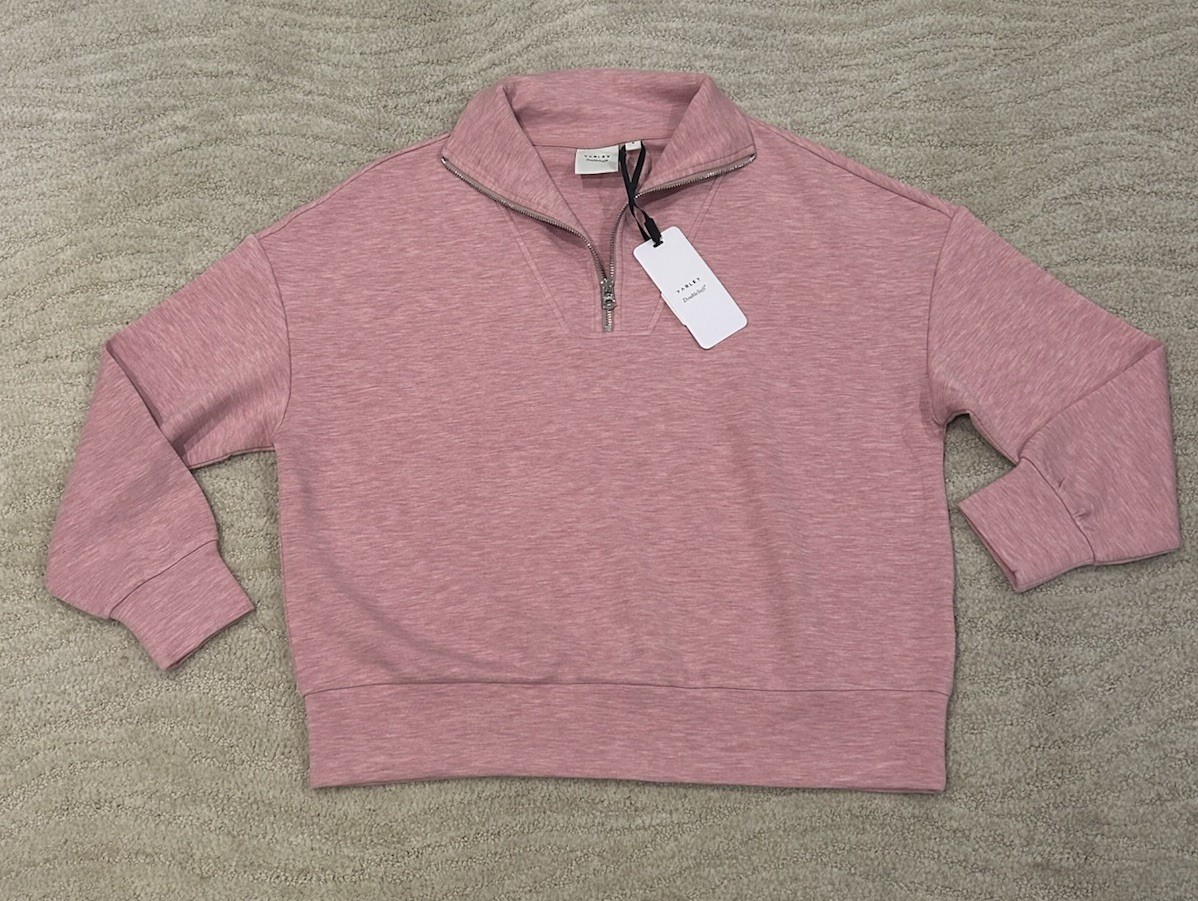 VARLEY Woman’s Rose marl Hawley half zip Sweatshirt/pullover, SZ S, BNWT**