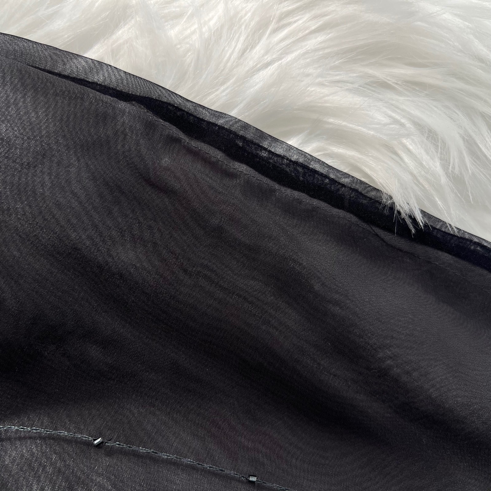 NWT Jacqueline Ferrar Gray Silk Beaded Midi Skirt Side Slit Lined Size 8