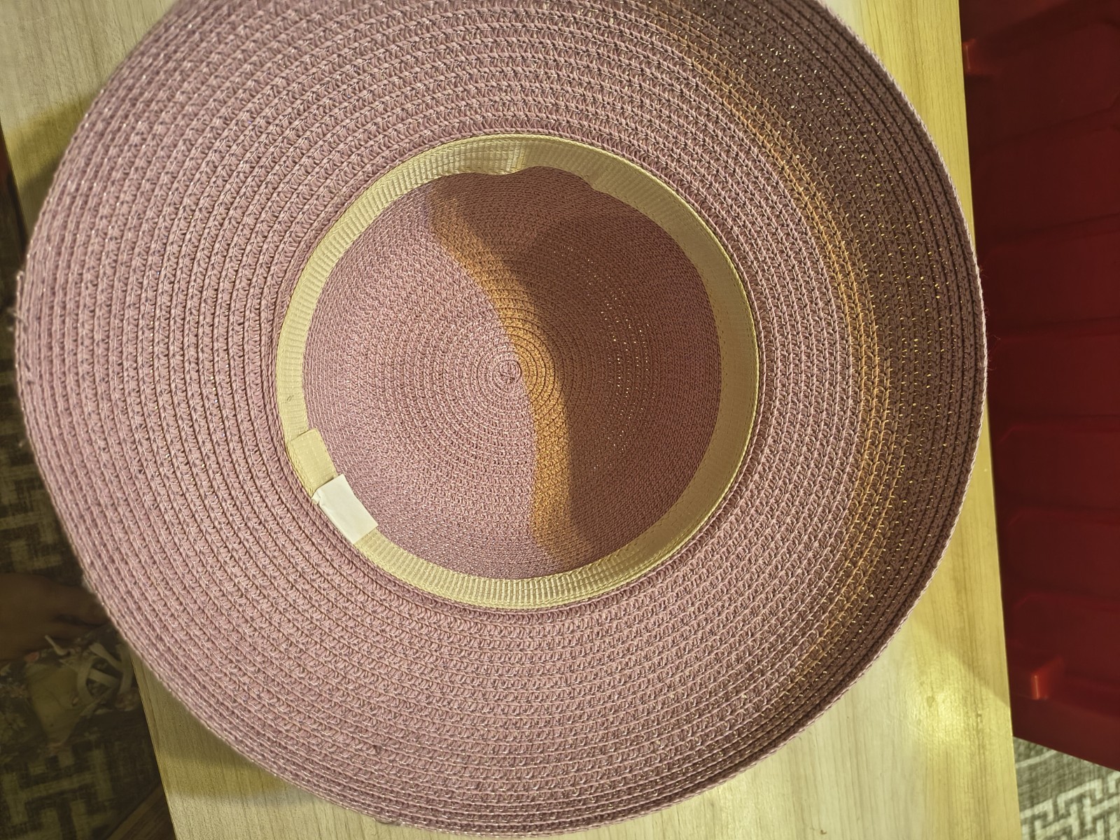 Women’s Hat Pink With Floral Embellishments See Pictures