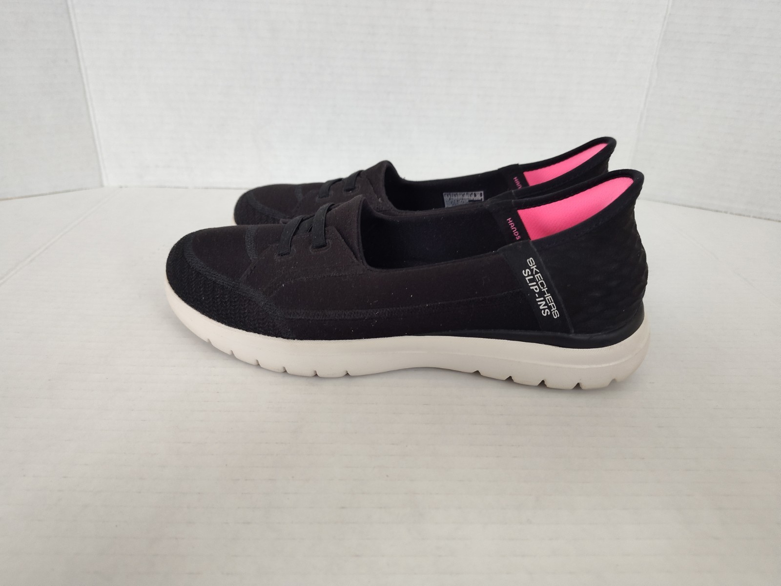 Skechers Slip Ins On-The-Go Flex Top Notch Black Shoes Womans 6.5
