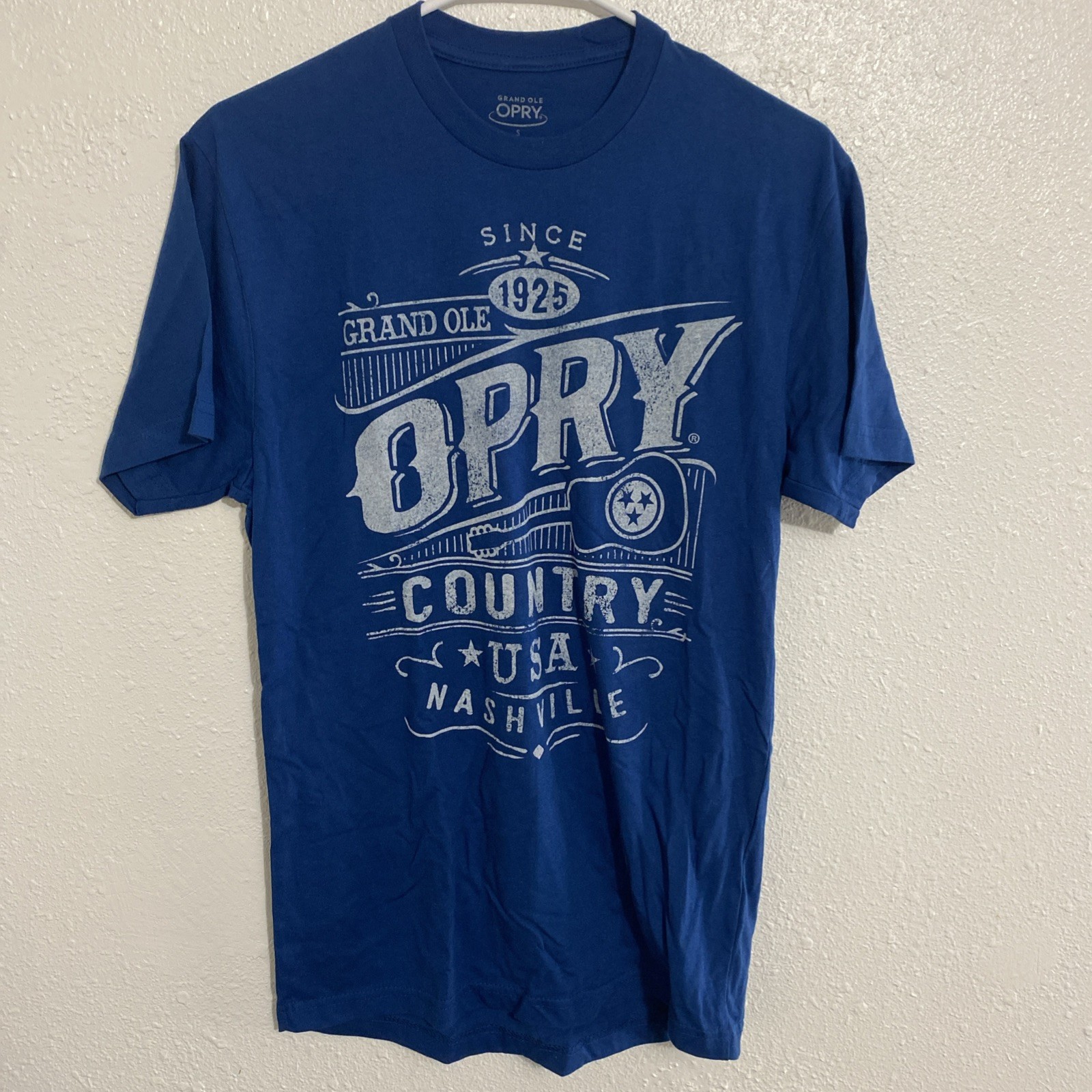 Grand Ole Opry Men’s Since 1925 T-Shirt Small Nashville Tennessee Blue And Grey